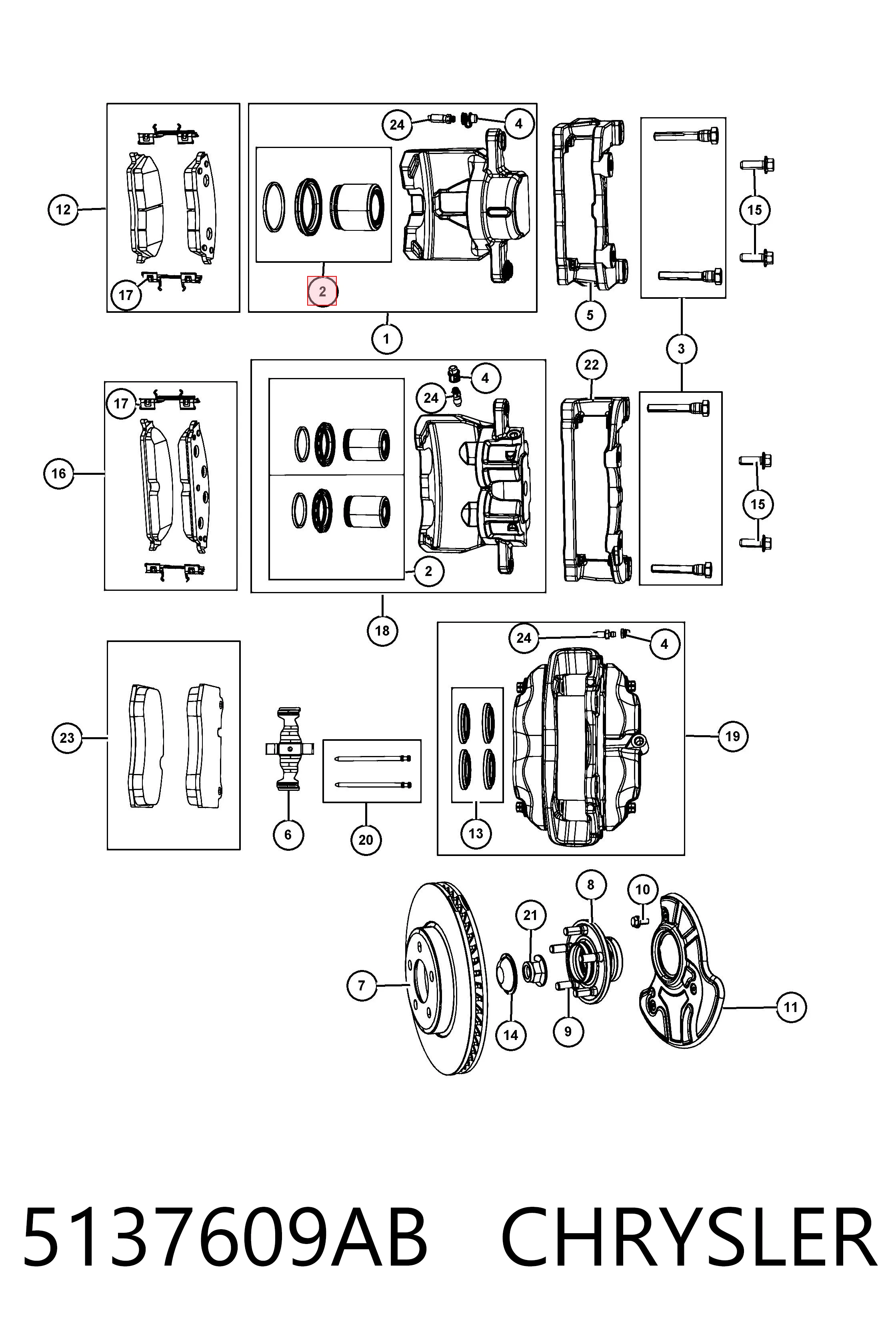 5137609AB Chrysler Диск тормозной передний