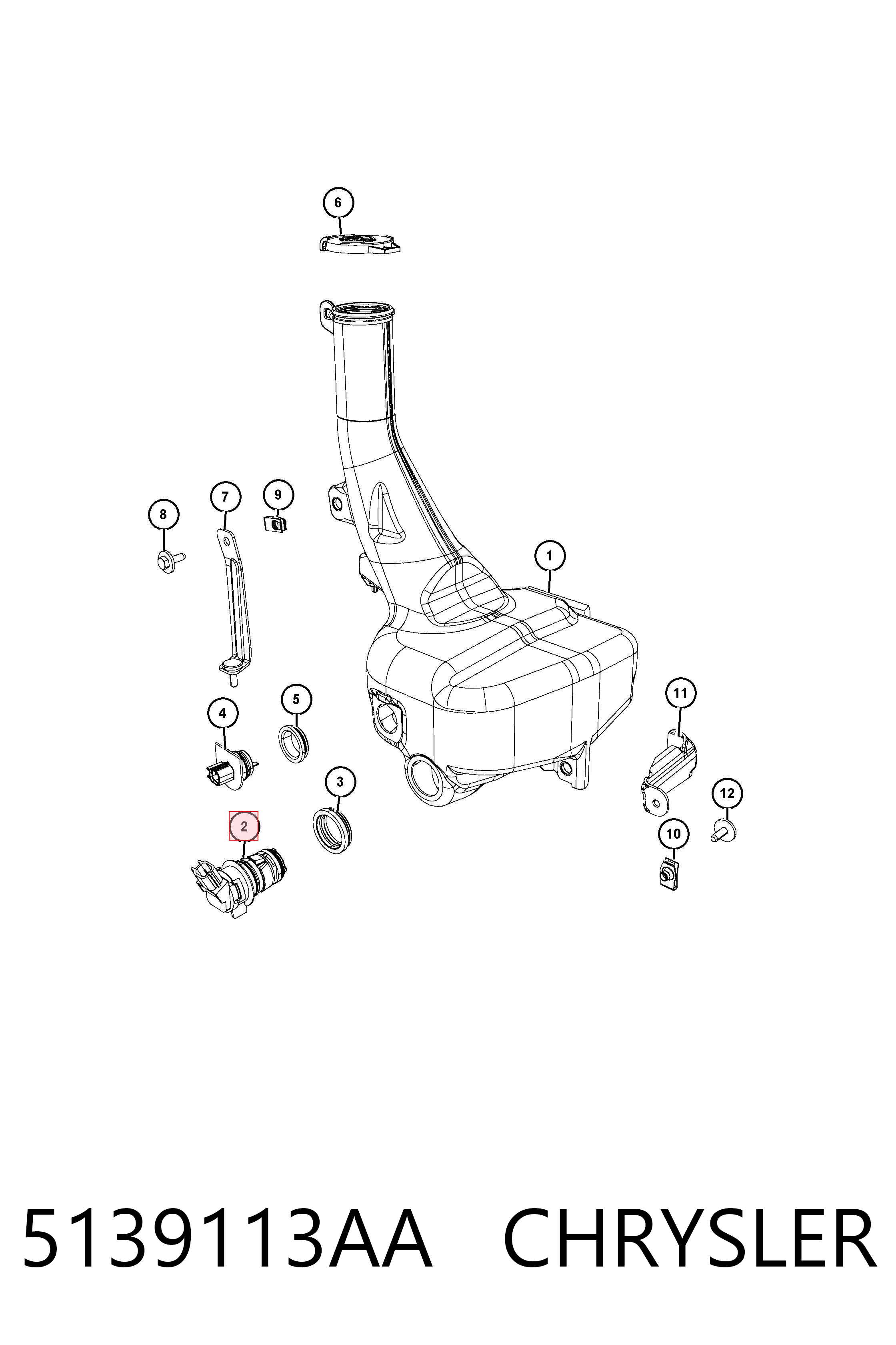 K68125519AA Fiat/Alfa/Lancia Мотор омывателя лобового стекла