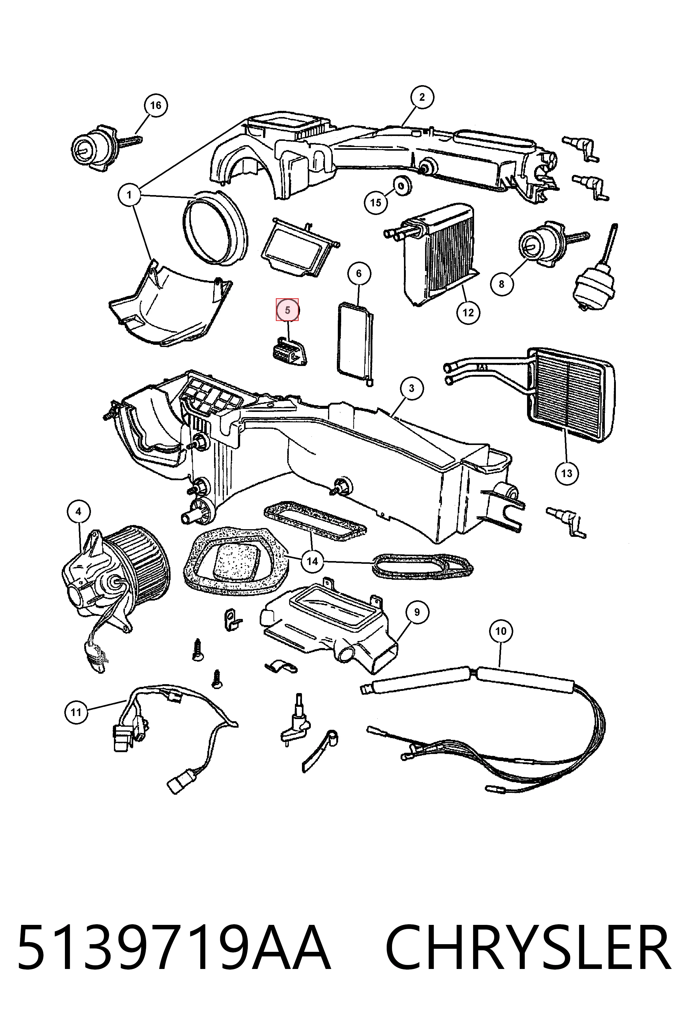 5139719AA Chrysler Реле печки