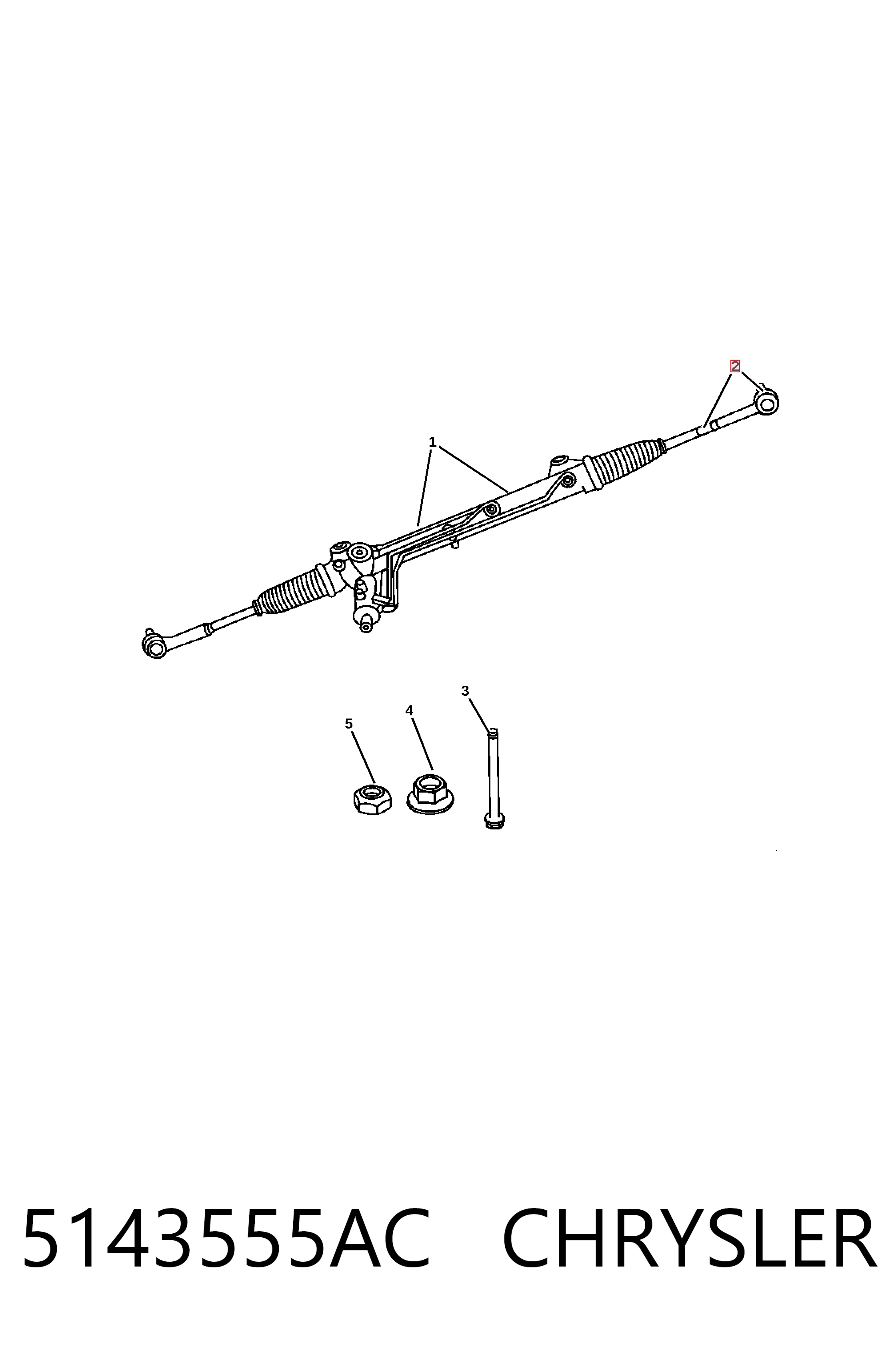 5143555AC Chrysler Наружный наконечник рулевой тяги