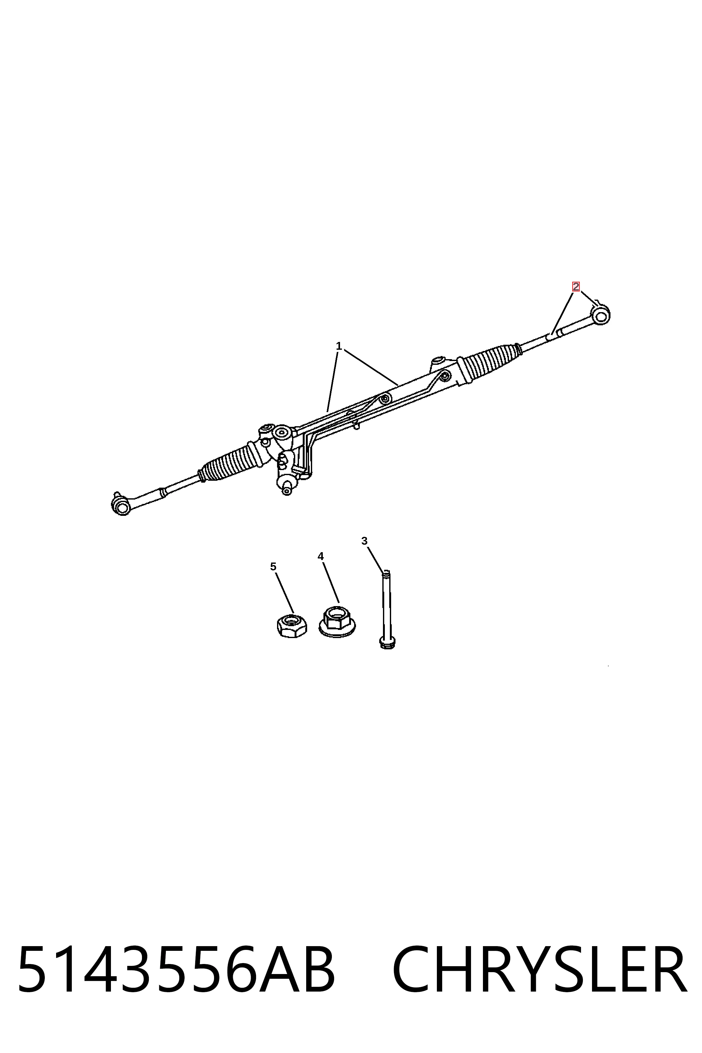 5143556AB Chrysler Наружный наконечник рулевой тяги