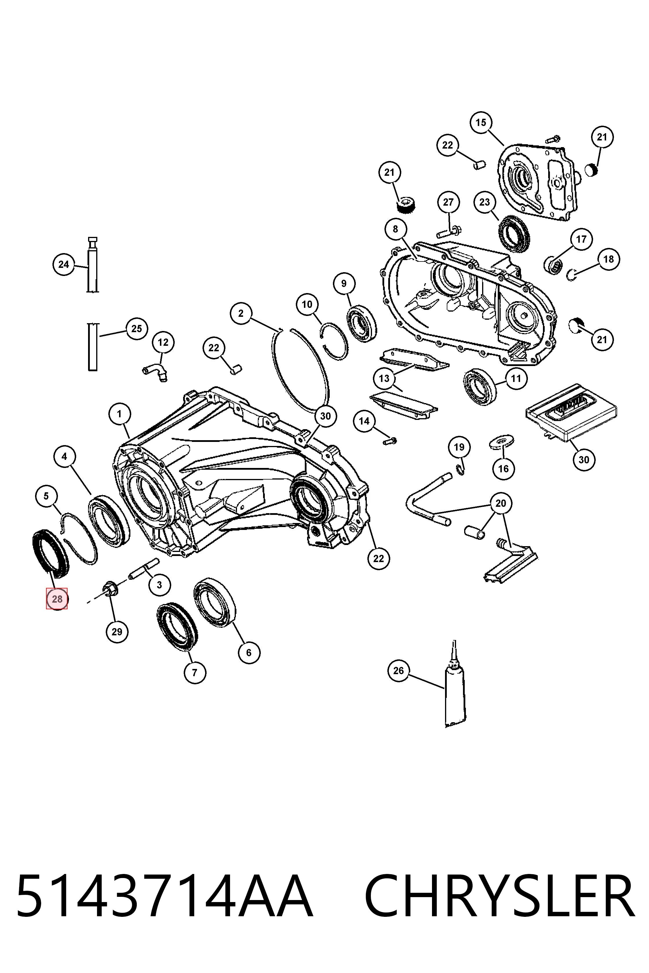K05143714AA Fiat/Alfa/Lancia Сальник раздатки