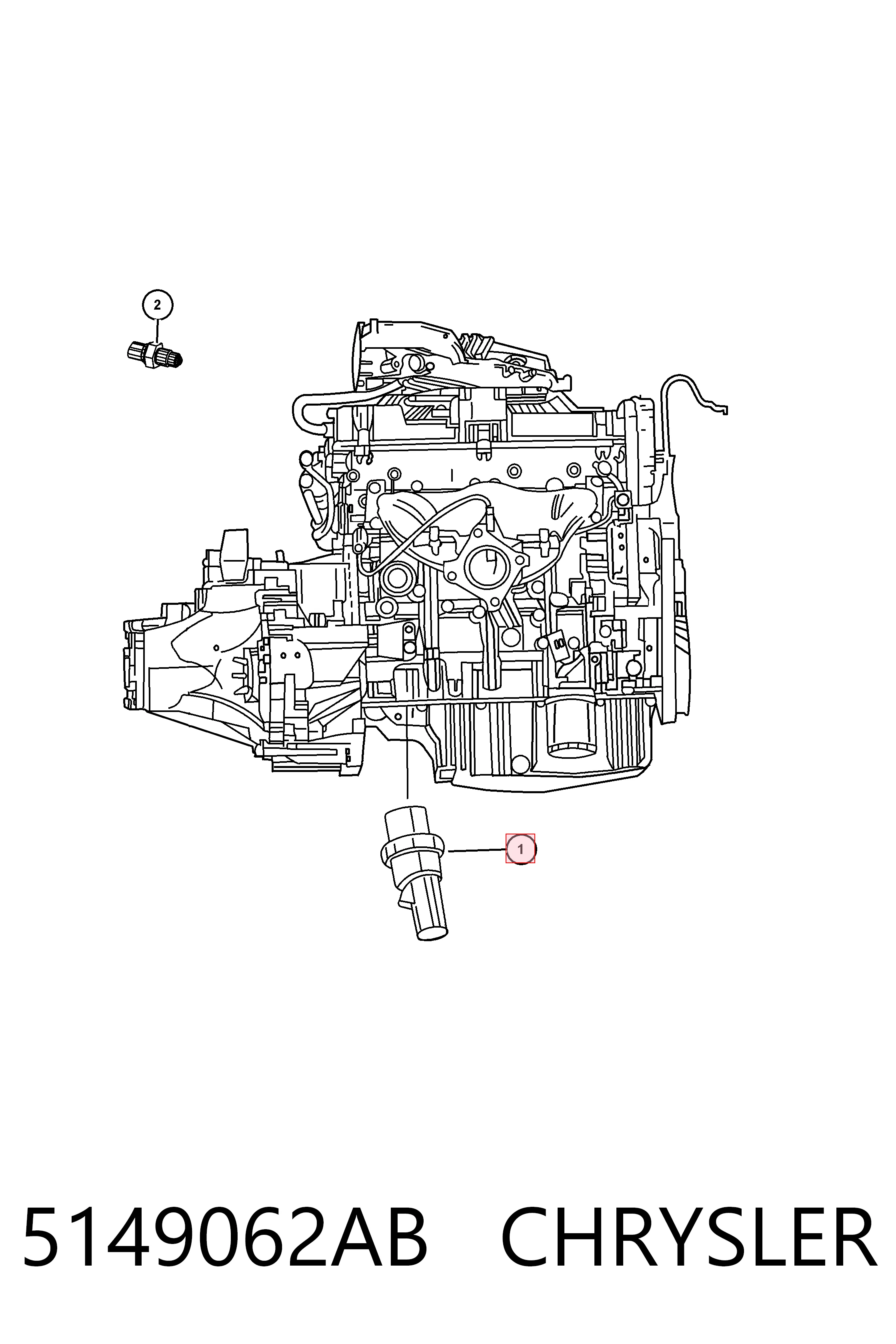 5149062AB Chrysler Датчик указателя давления масла