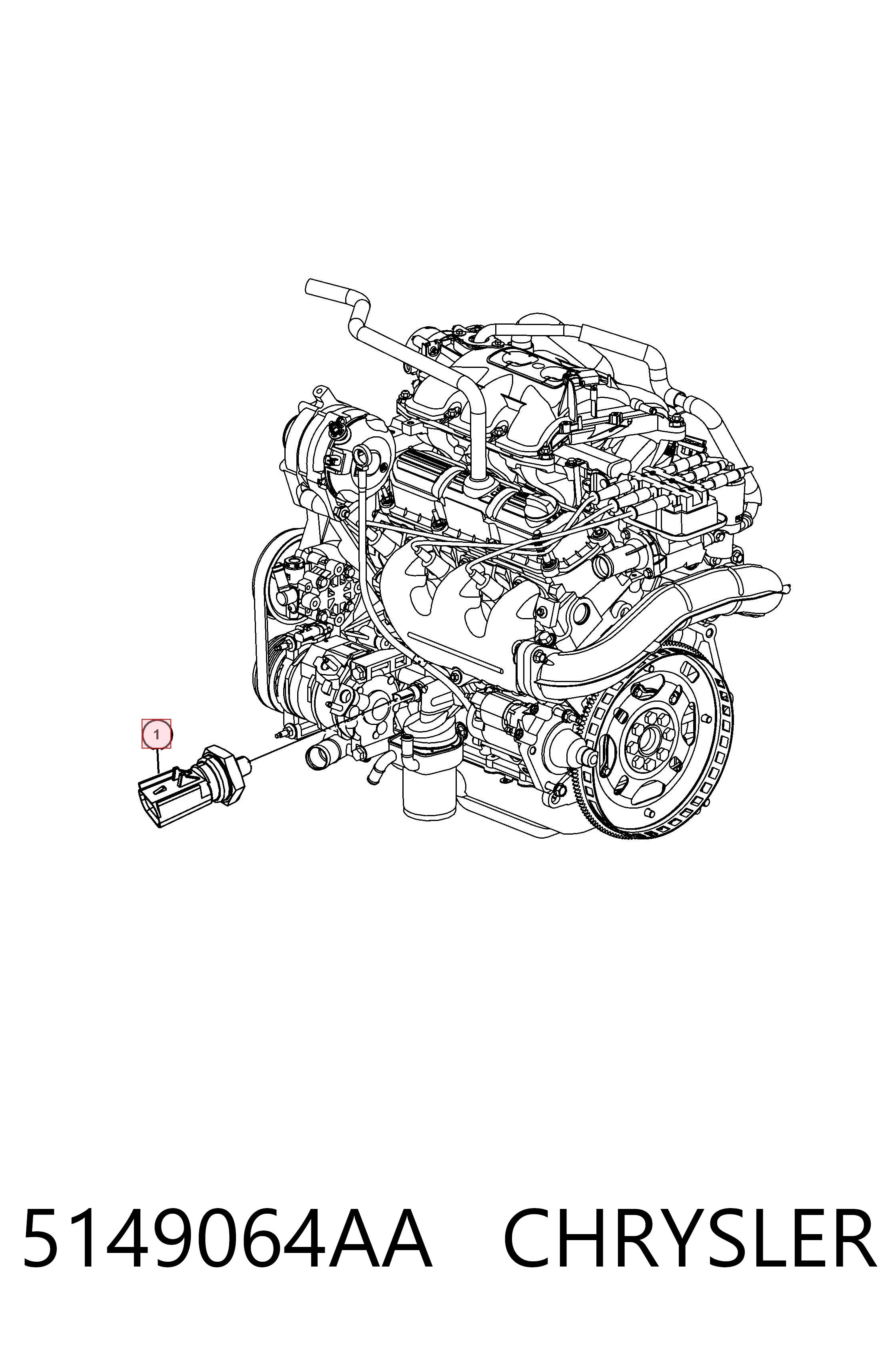 5149064AA Chrysler Датчик указателя давления масла