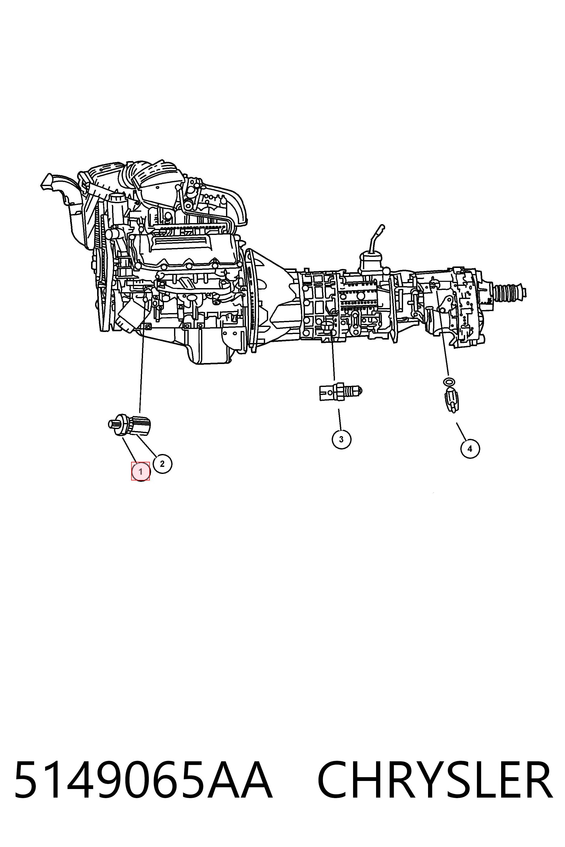 5149065AA Chrysler Датчик указателя давления масла