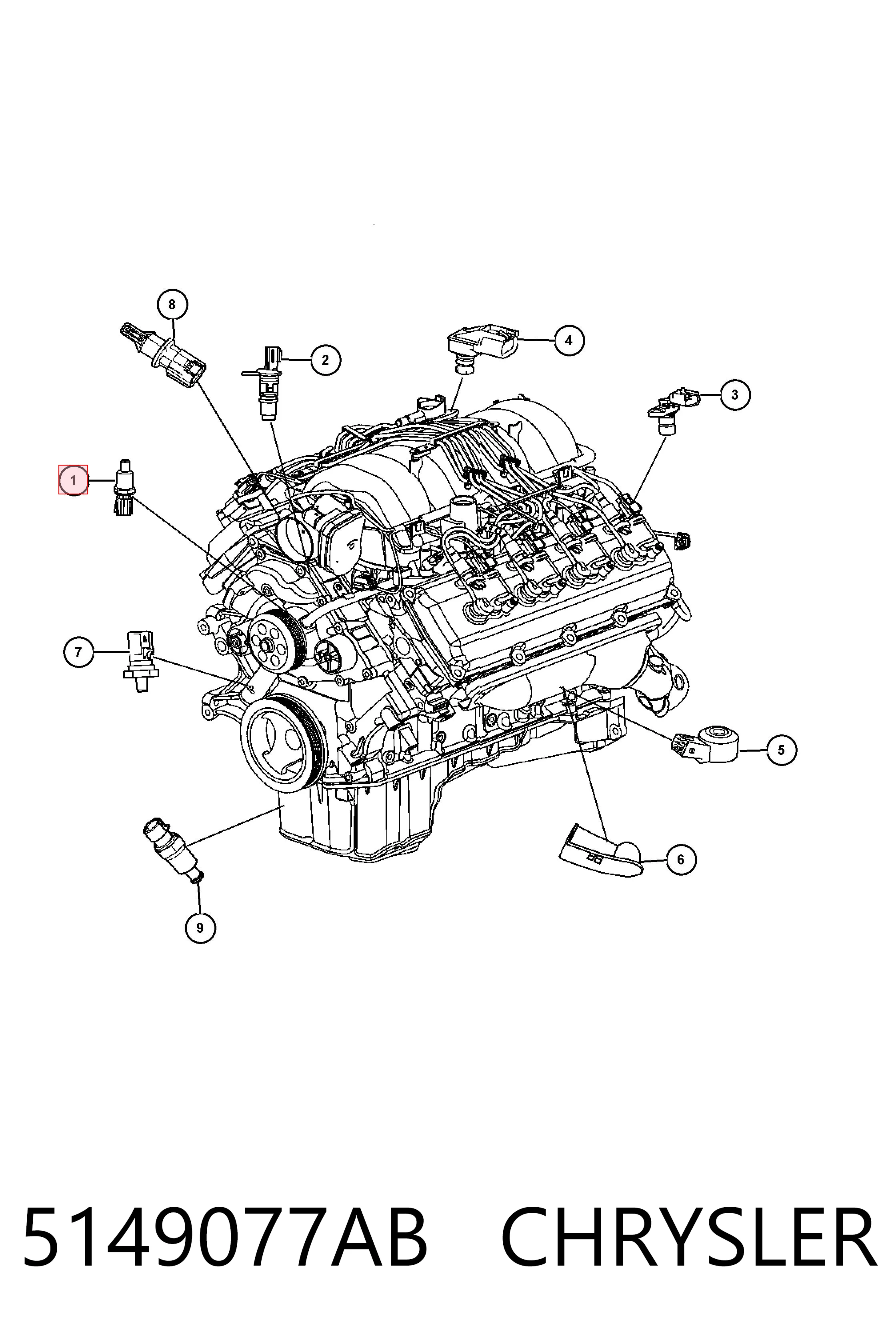 5149077AB Chrysler Термовыключатель