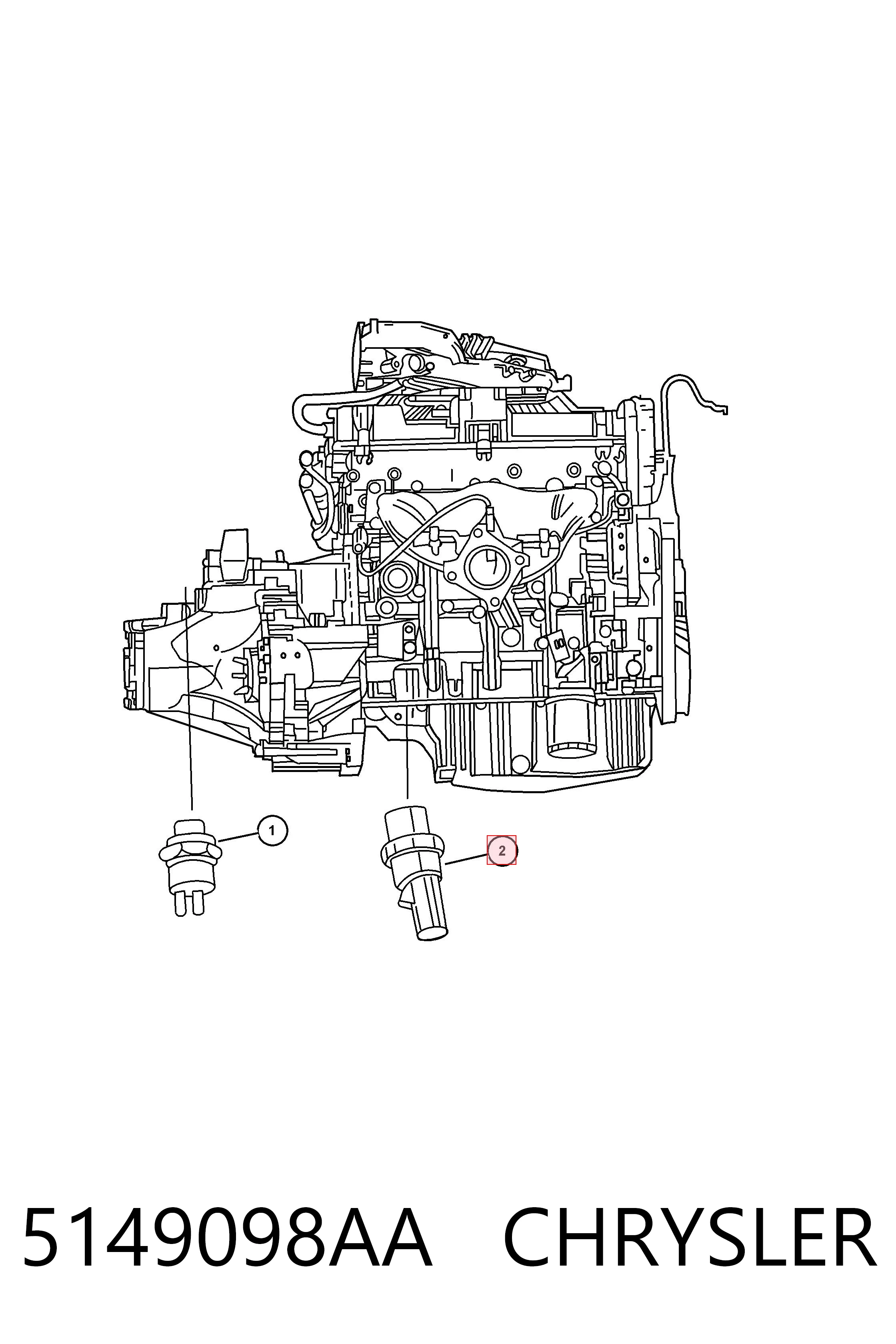 5149098AA Chrysler Датчик указателя давления масла