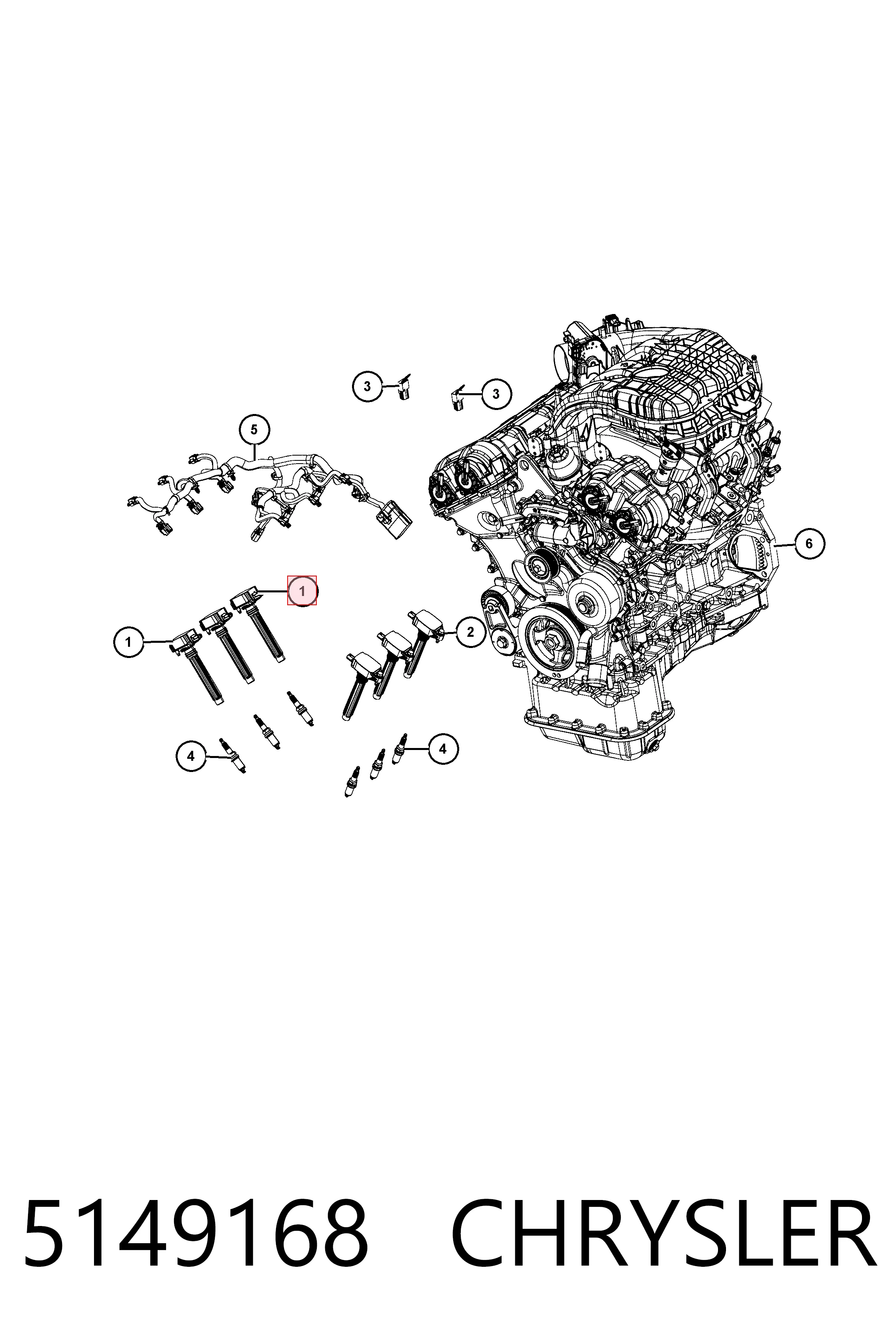 5149168 Chrysler Катушка зажигания