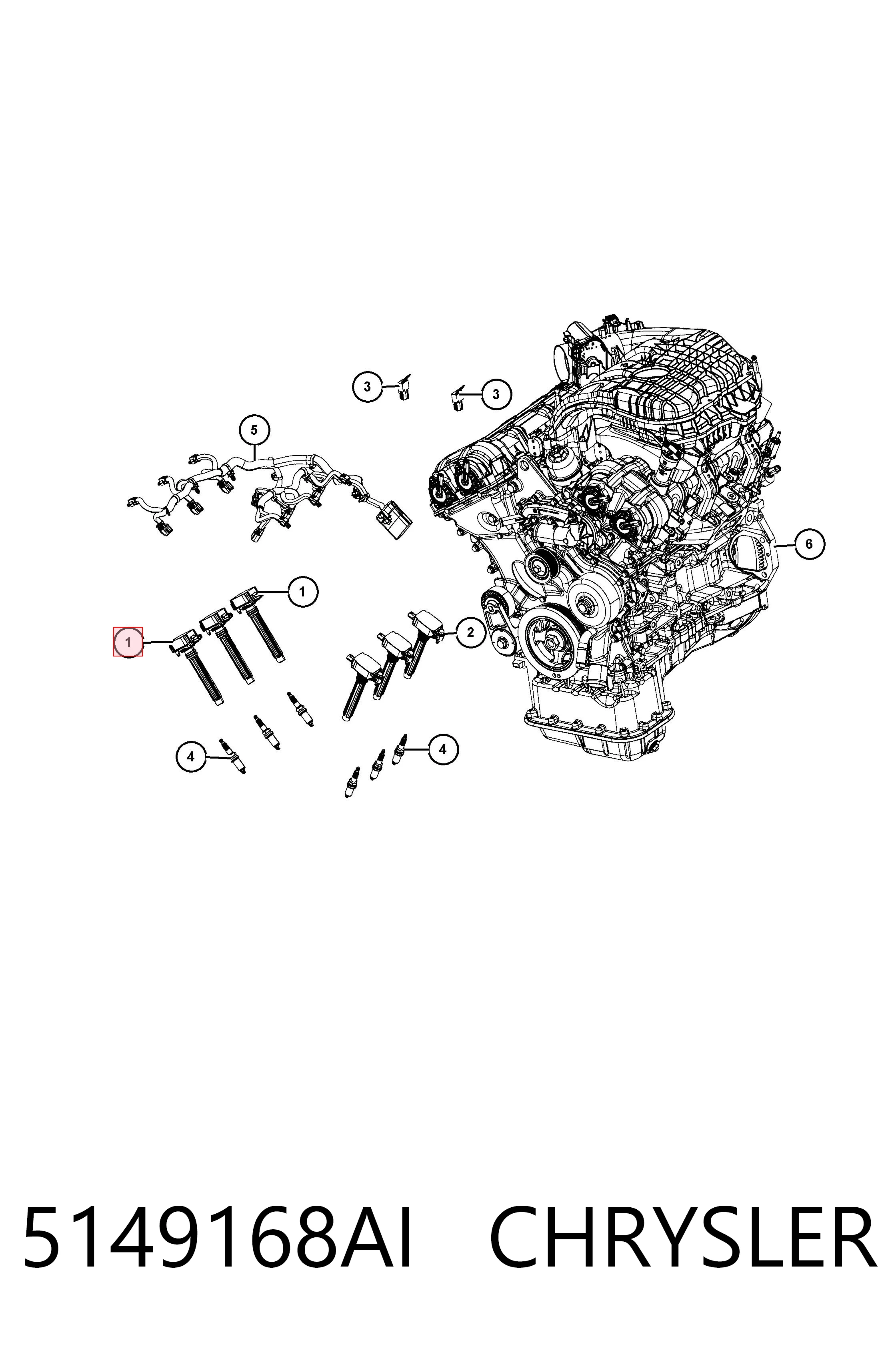 5149168AI Chrysler Катушка зажигания