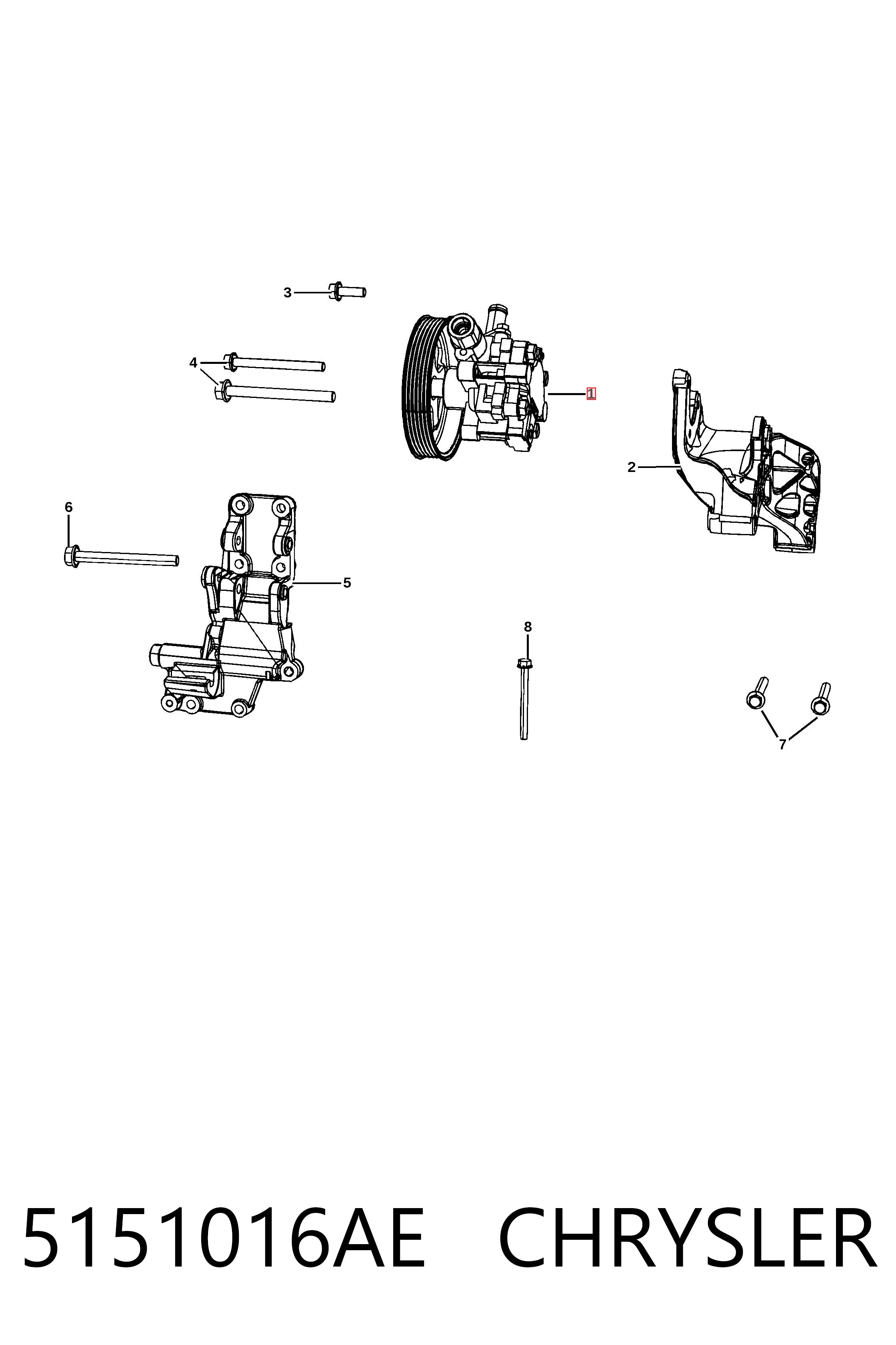 5151016AE Chrysler ГУР руля