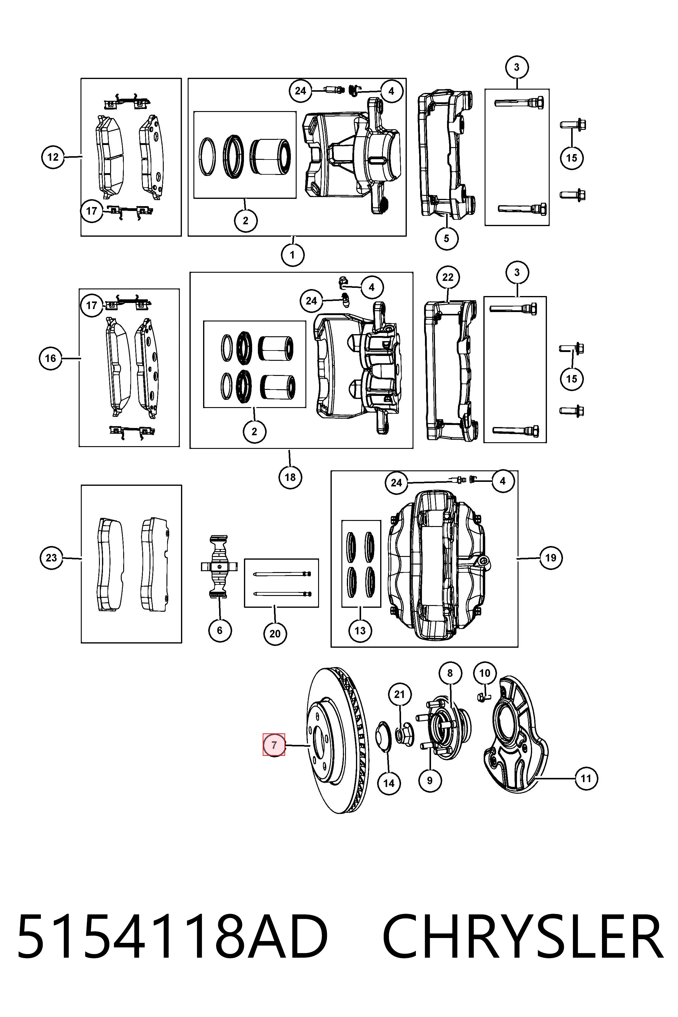 5154118AD Chrysler Диск тормозной передний