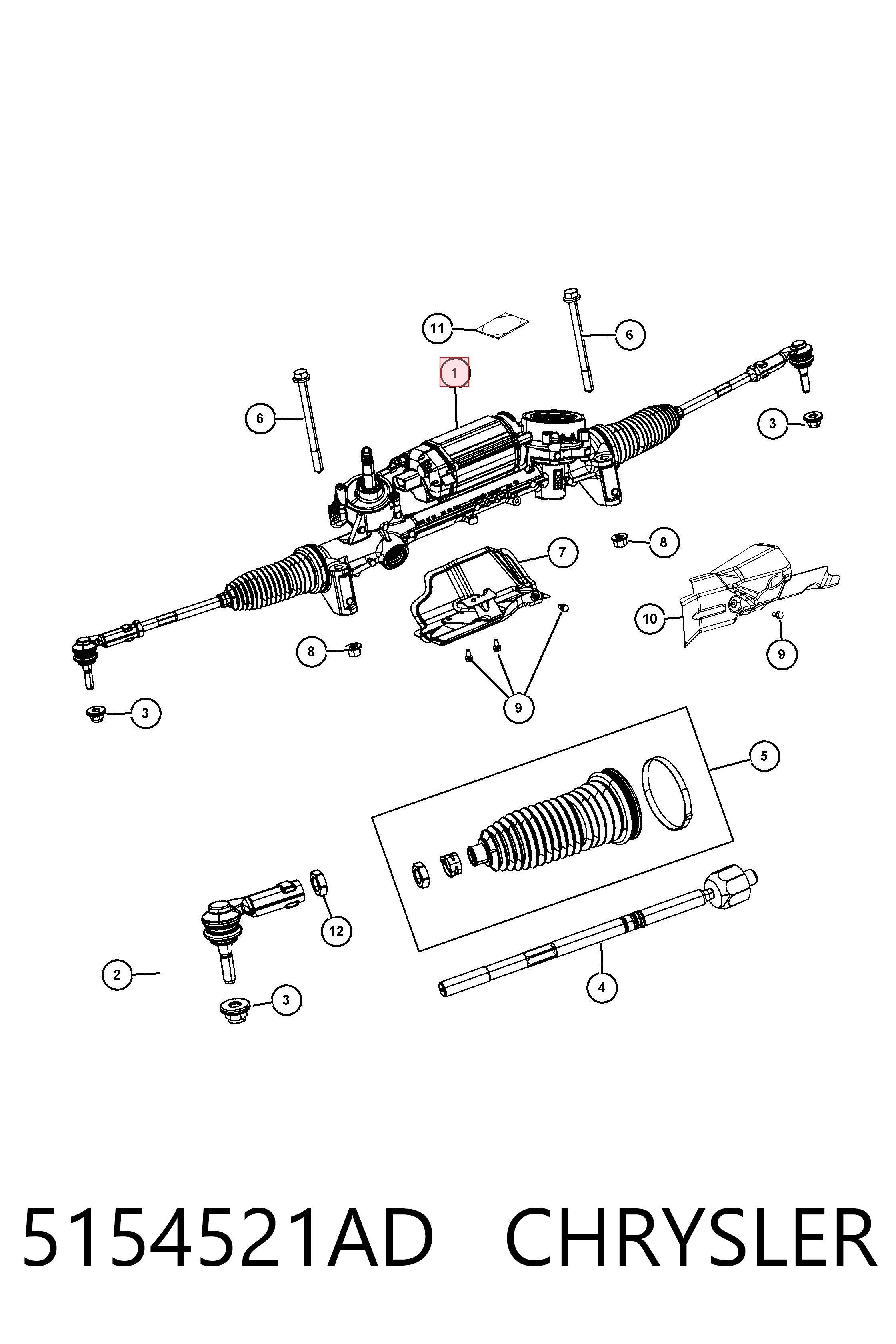 Реечный рулевой механизм Fiat/Alfa/Lancia K68369260AA цена, от 190.04 USD