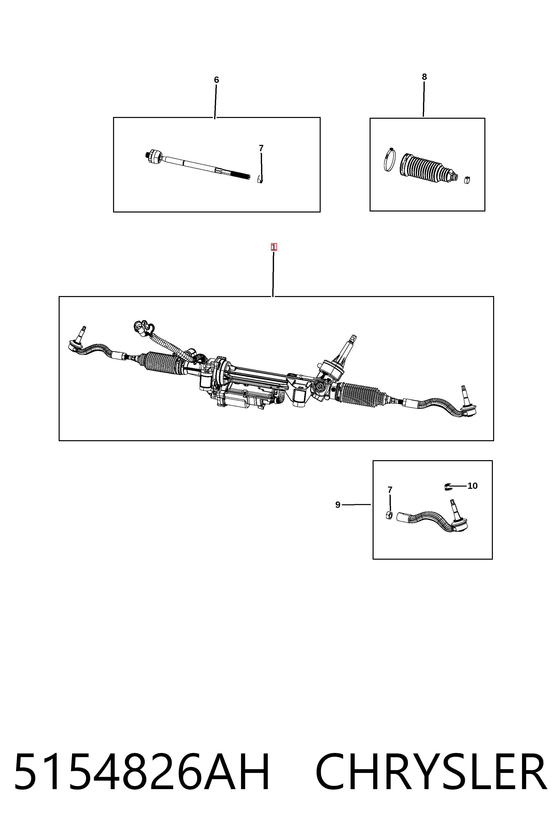 Купить K68524909AB Fiat/Alfa/Lancia Рулевая рейка