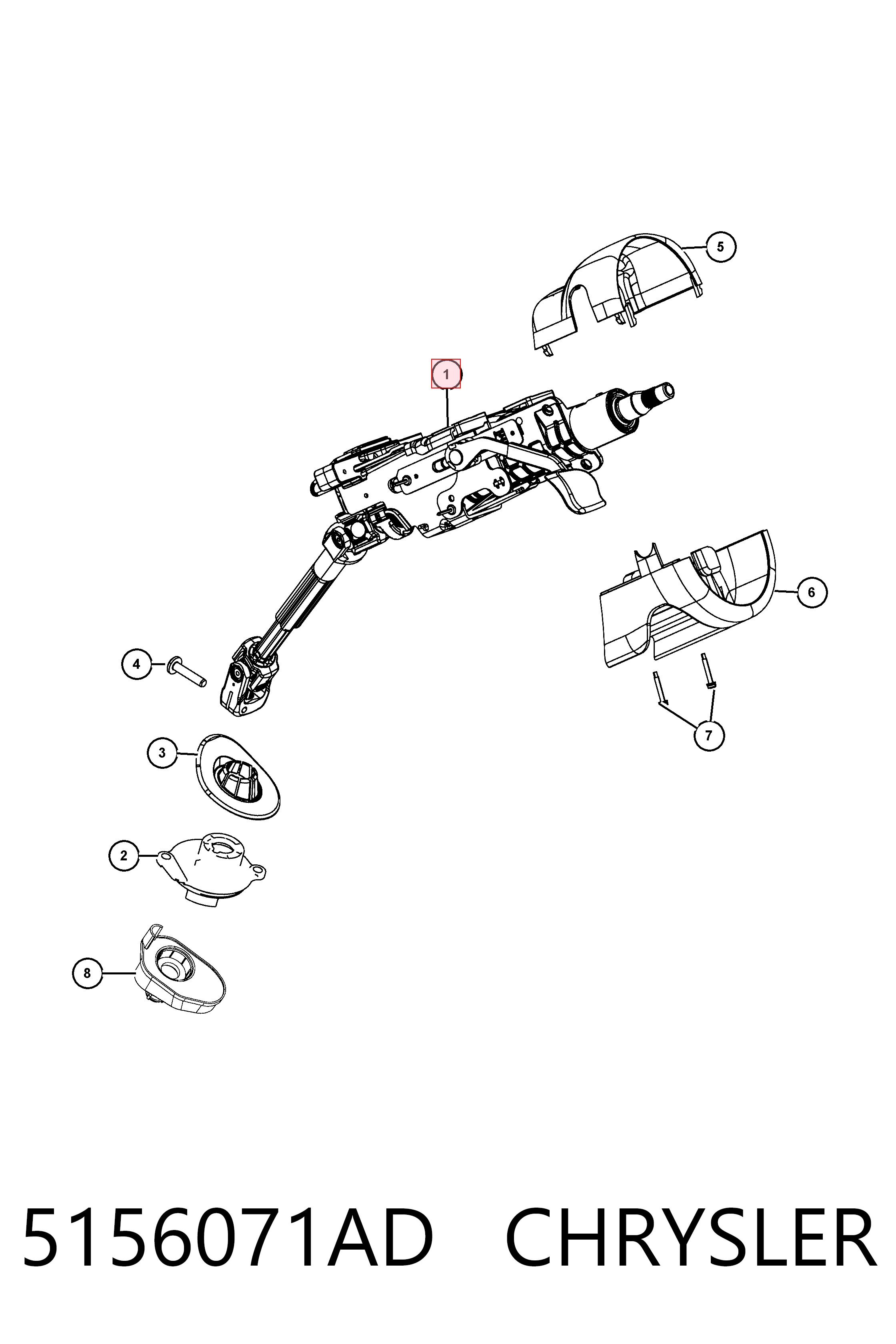 5156071AD Chrysler Колонка рулевого управления