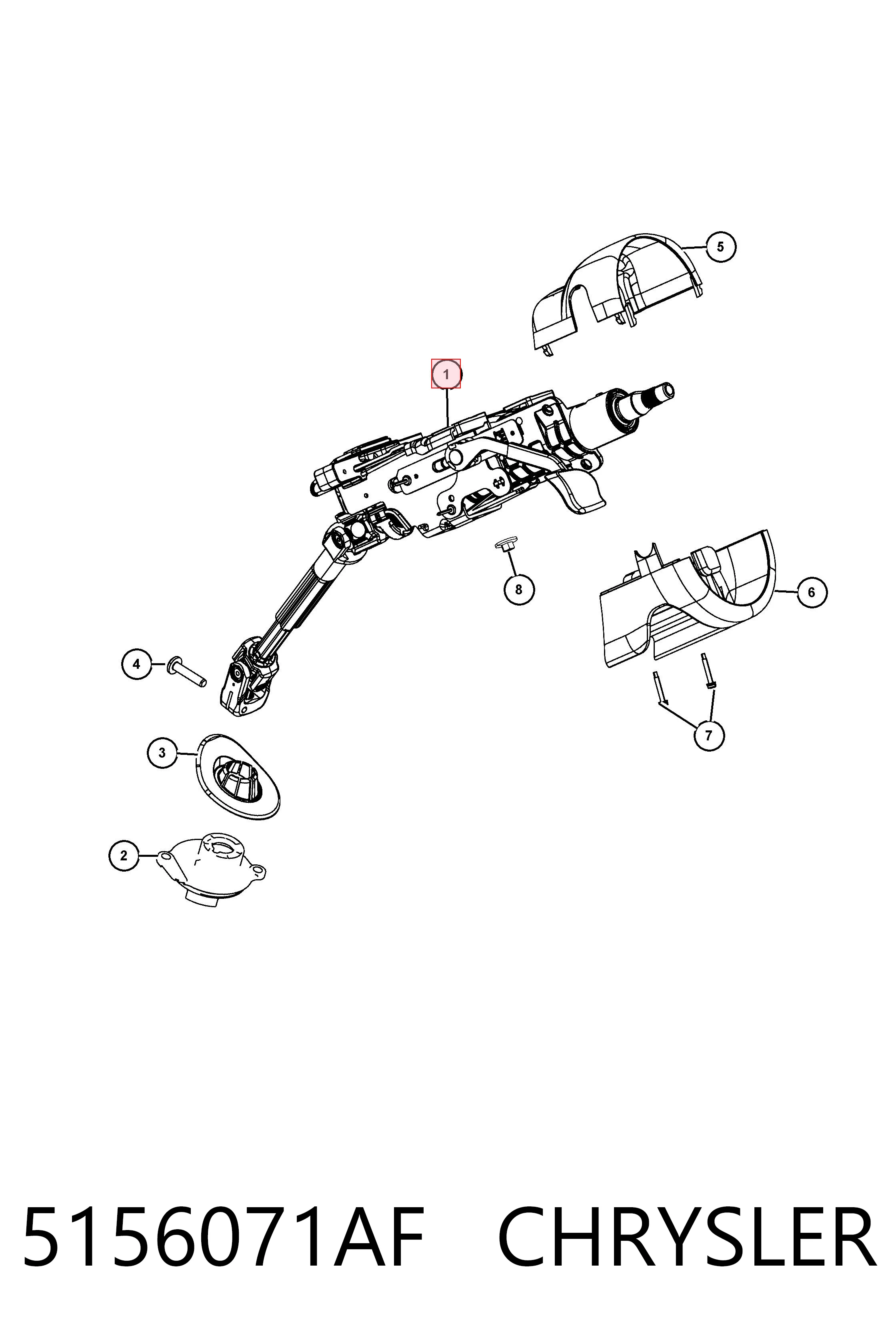 5156071AF Chrysler Колонка рулевого управления