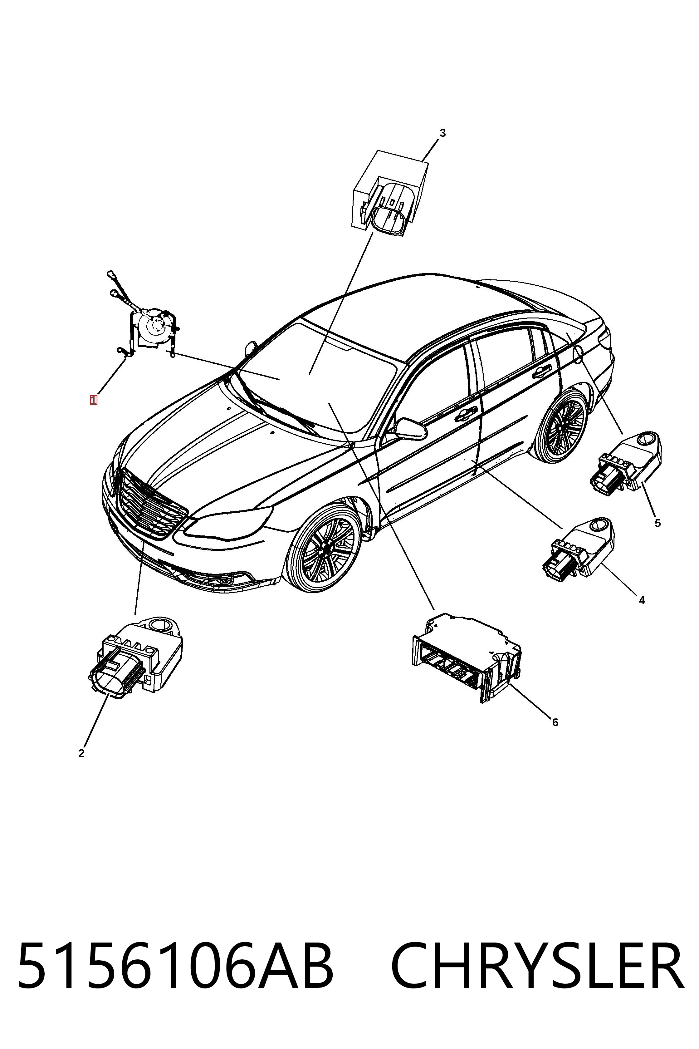 5156106AB Chrysler Кольцо подушки безопасности