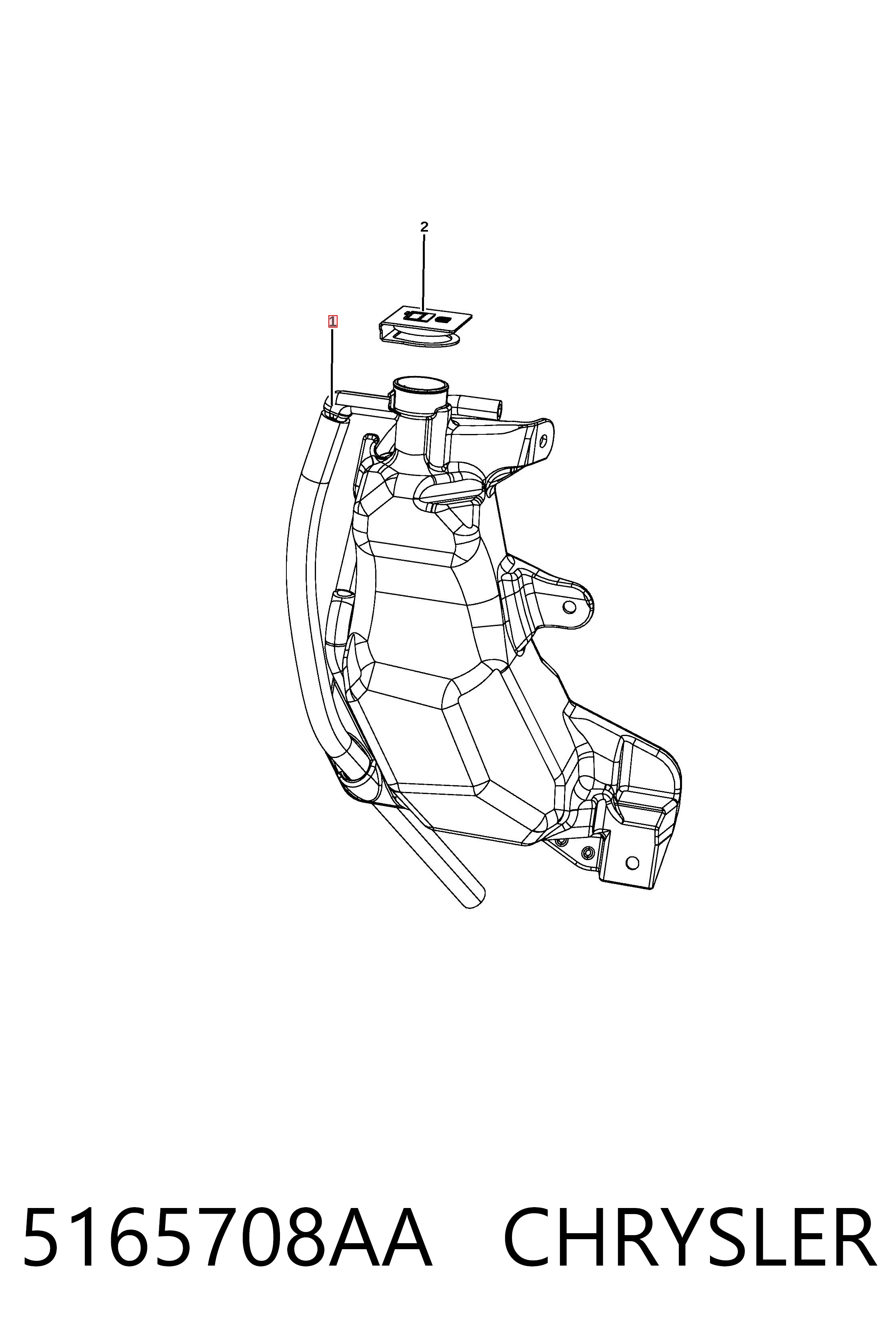 5165708AA Chrysler Расширительный бачок охлаждения