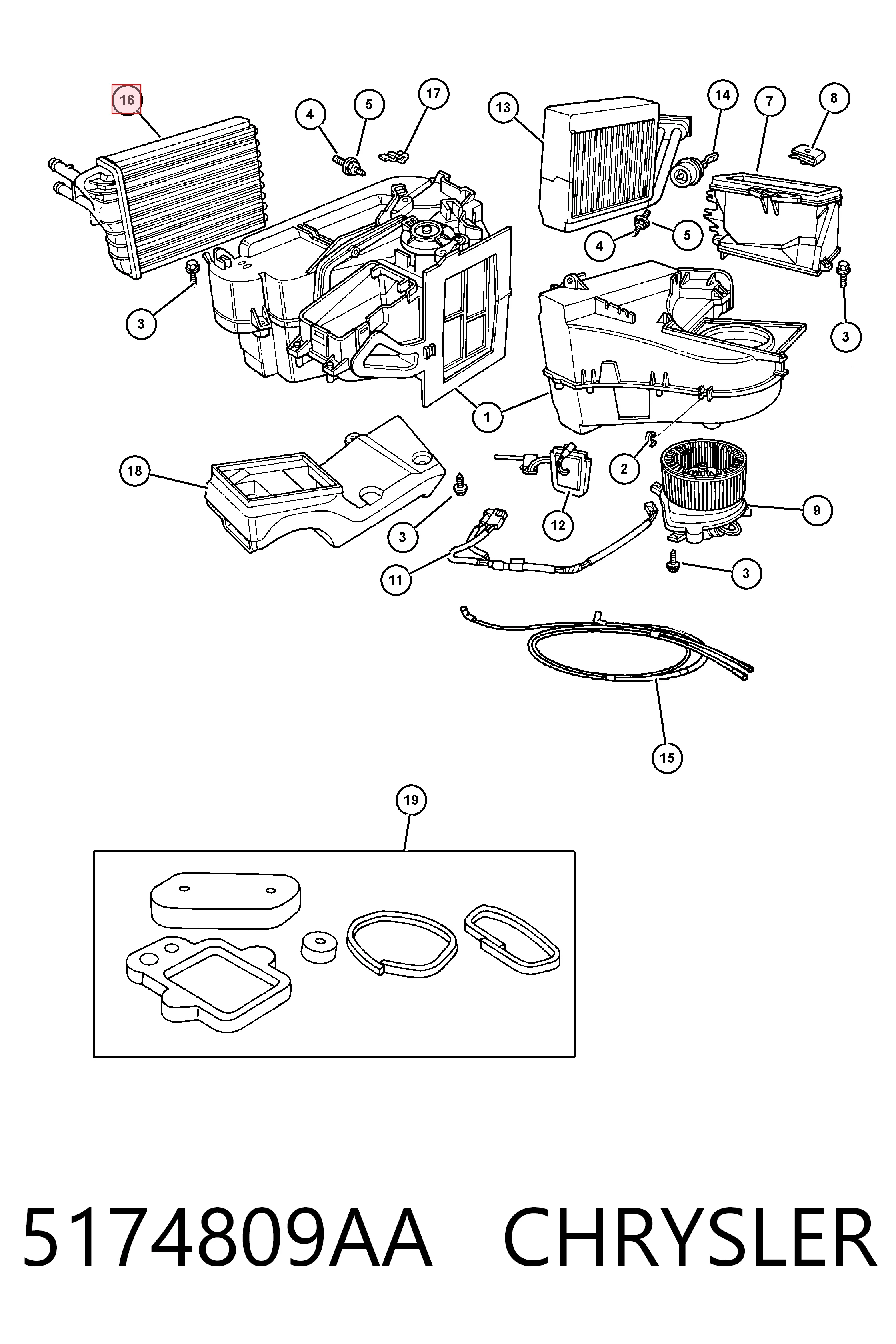 Радиатор печки (отопителя) Chrysler Neon седан (PL) (1994 - 1999) цена, от 21.19 USD