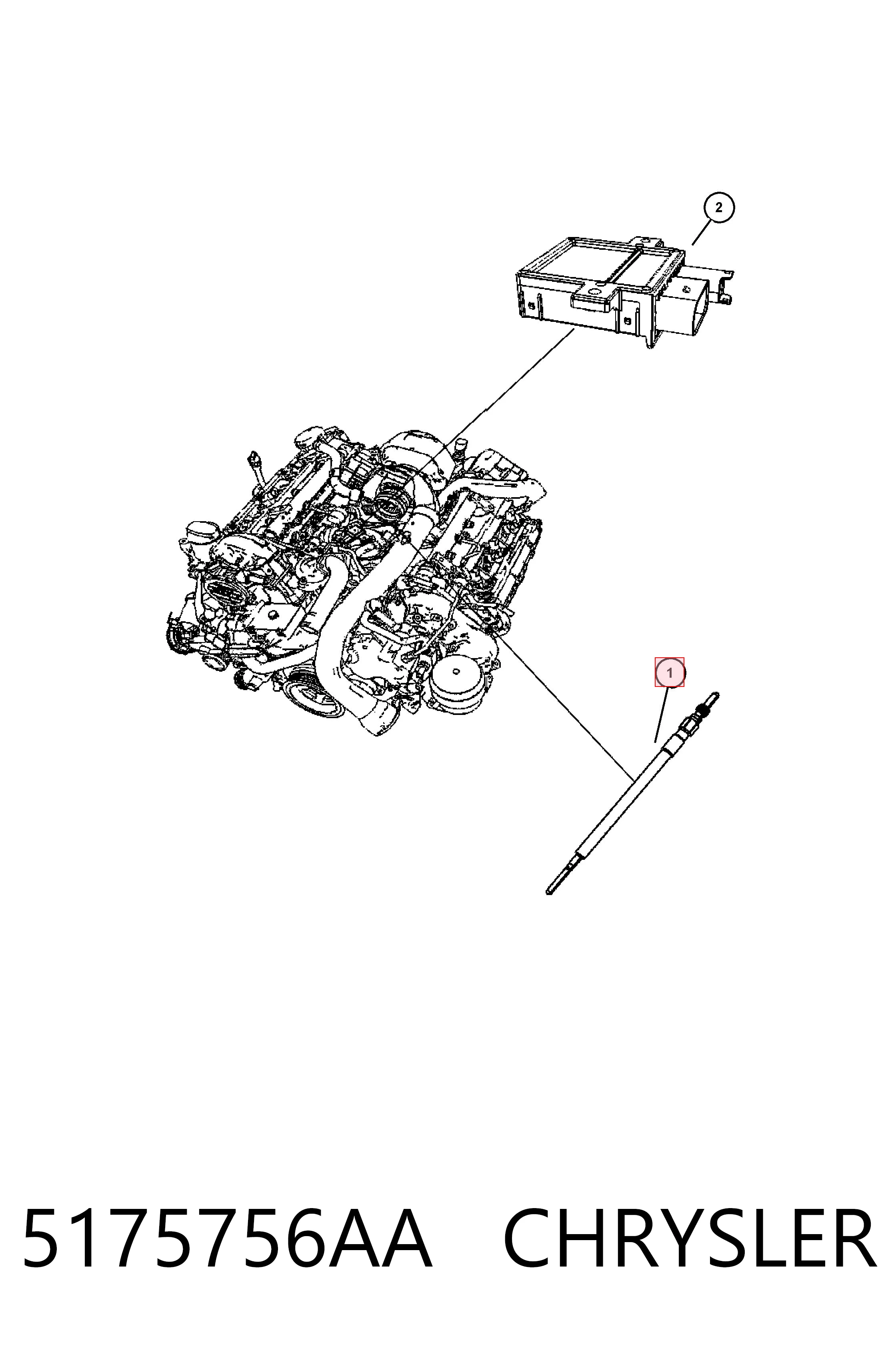 5175756AA Chrysler Свечи накаливания