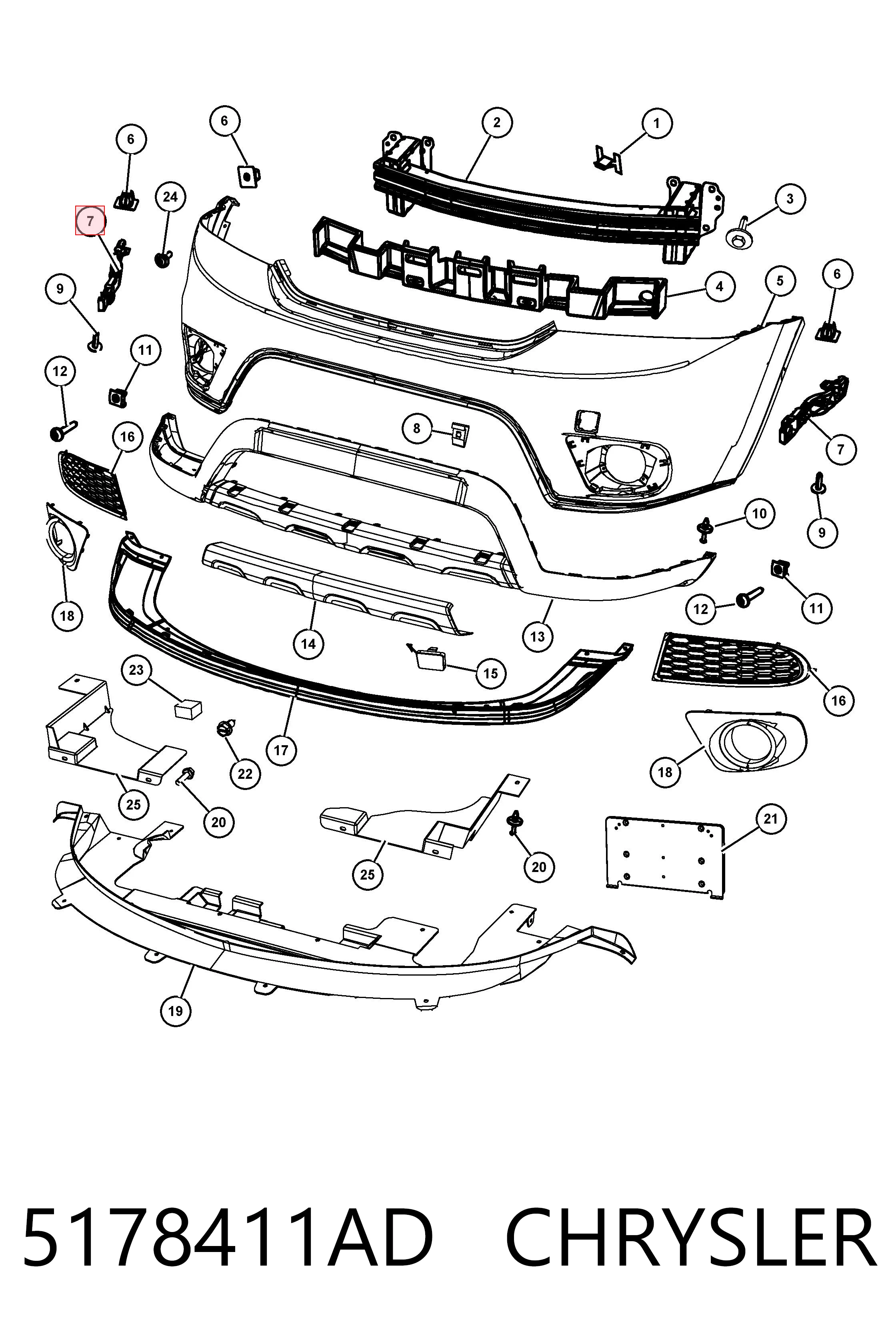 Купить PDG44006L KLARKSONAS Крепление бампера