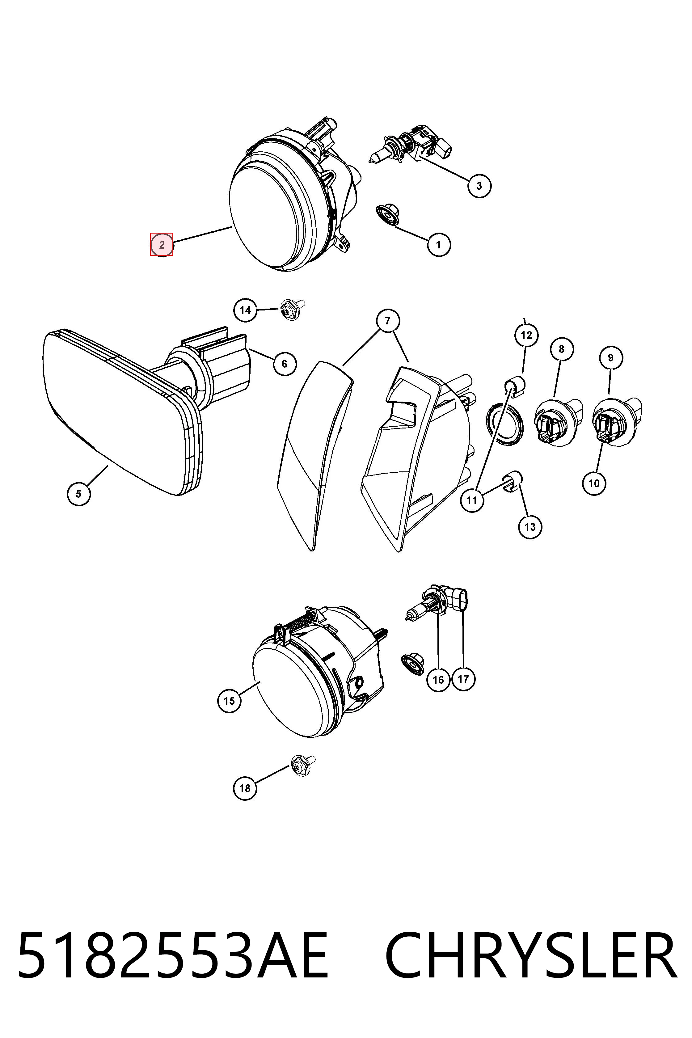 Купить K05182553AE Fiat/Alfa/Lancia Фара левая передняя