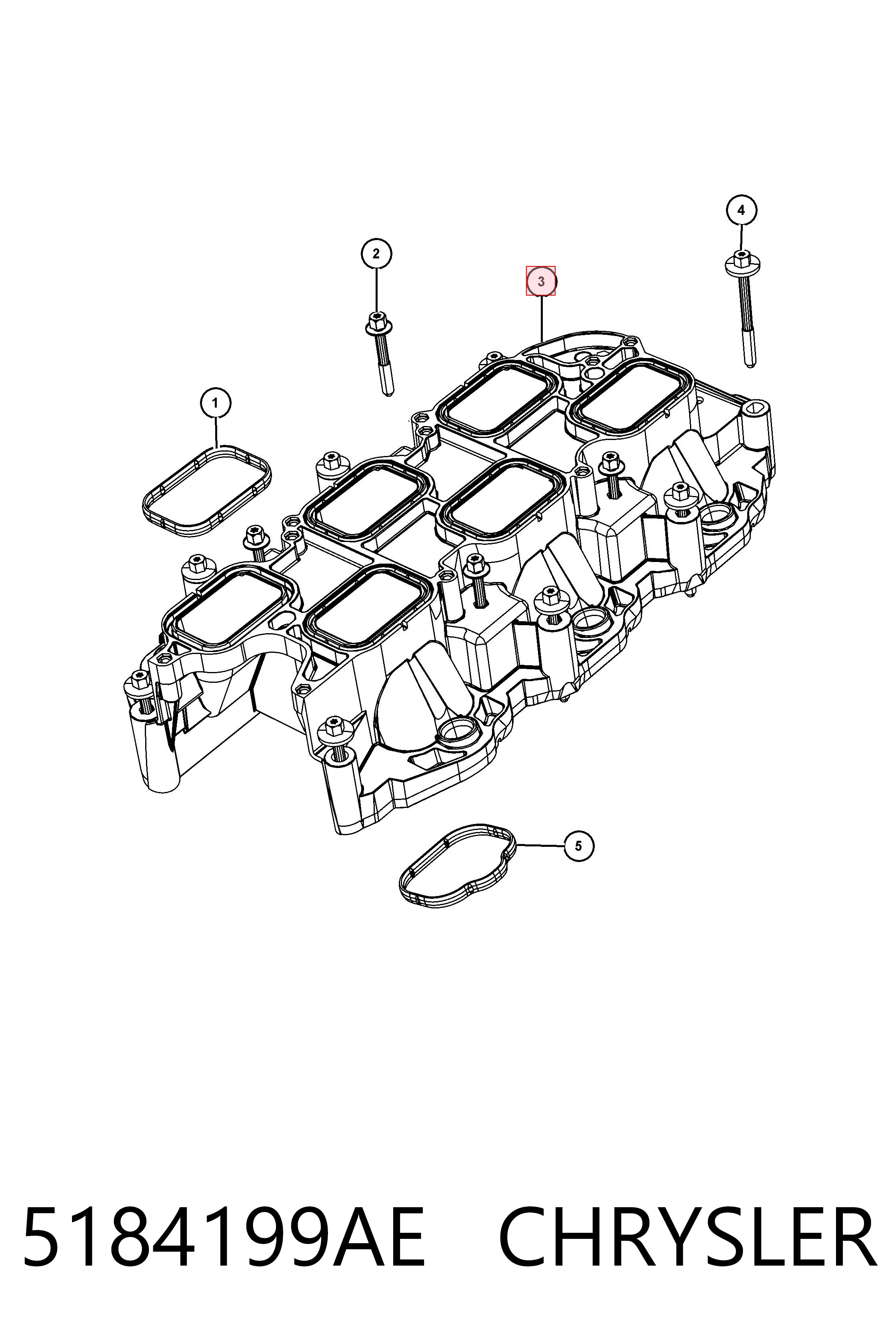 Коллектор впускной нижний Fiat/Alfa/Lancia K05184199AF цена, от 23.36 USD