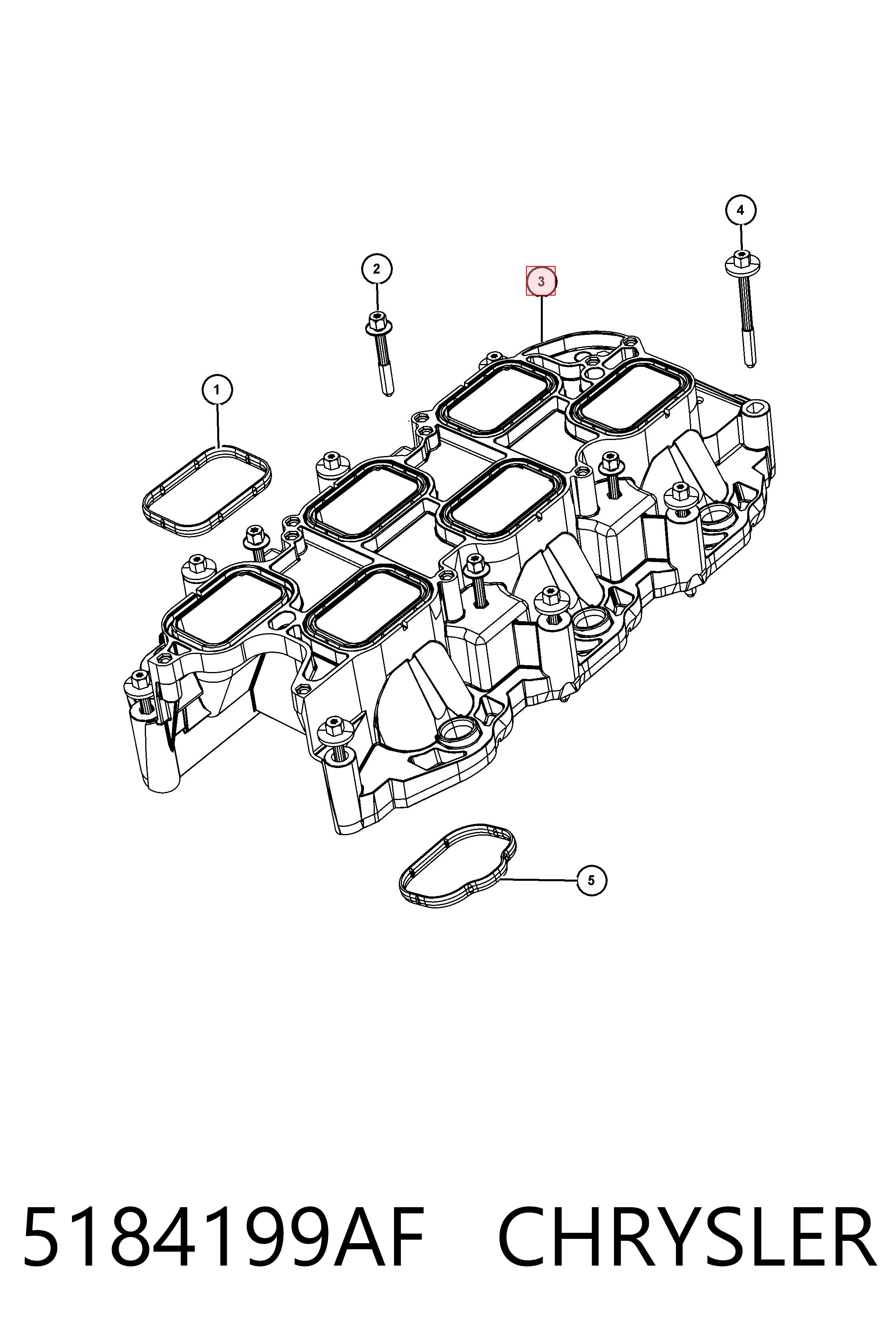 5184199AF Chrysler Коллектор впуск нижний