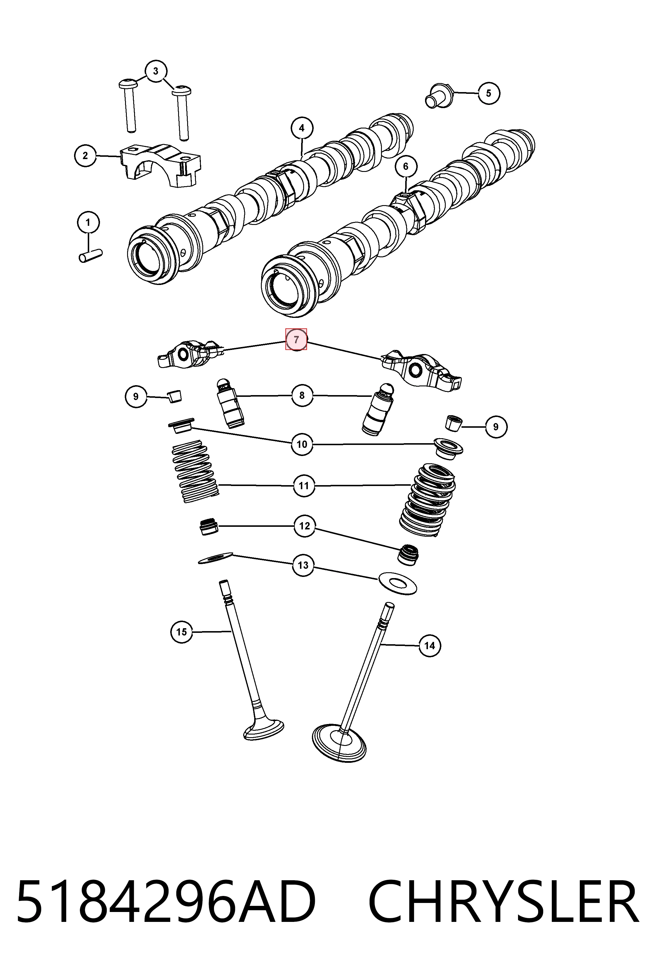Рокер Fiat/Alfa/Lancia K05184296AH