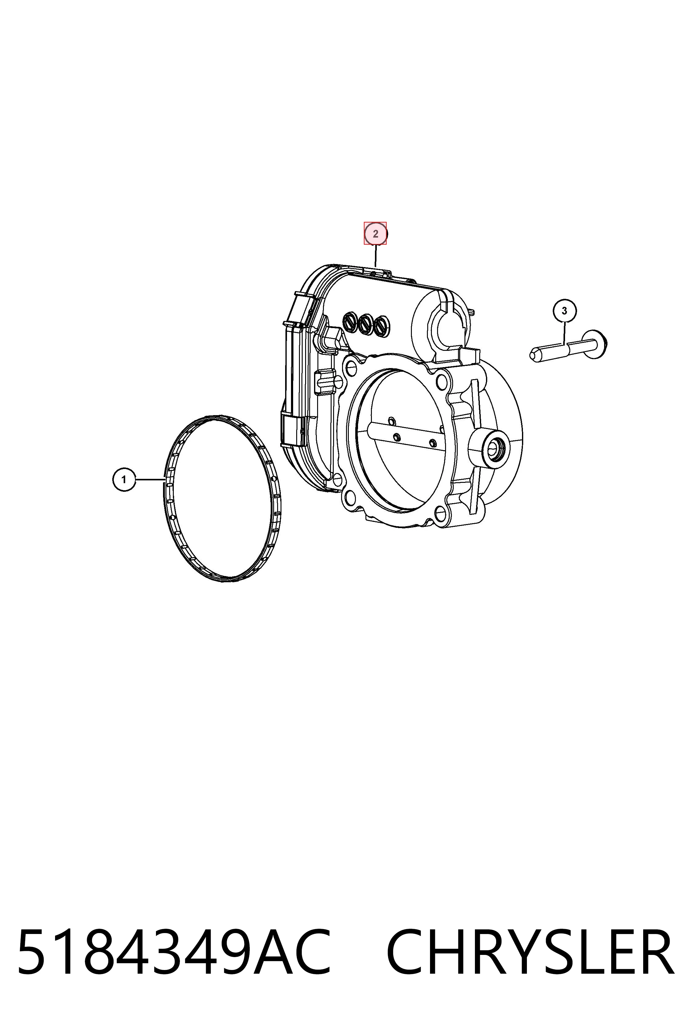 5184349AC Chrysler Дроссельная заслонка