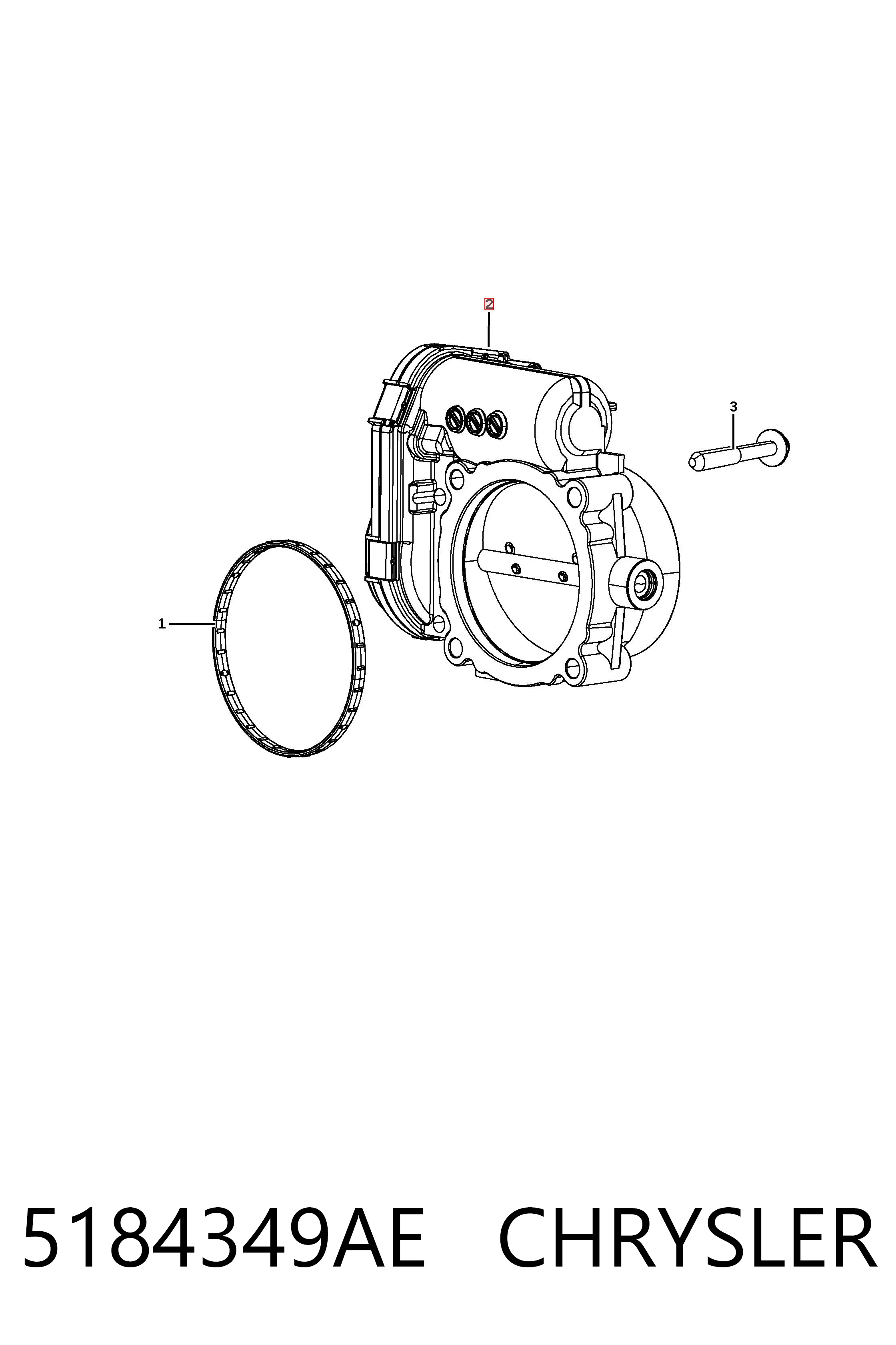 5184349AE Chrysler Дроссельная заслонка