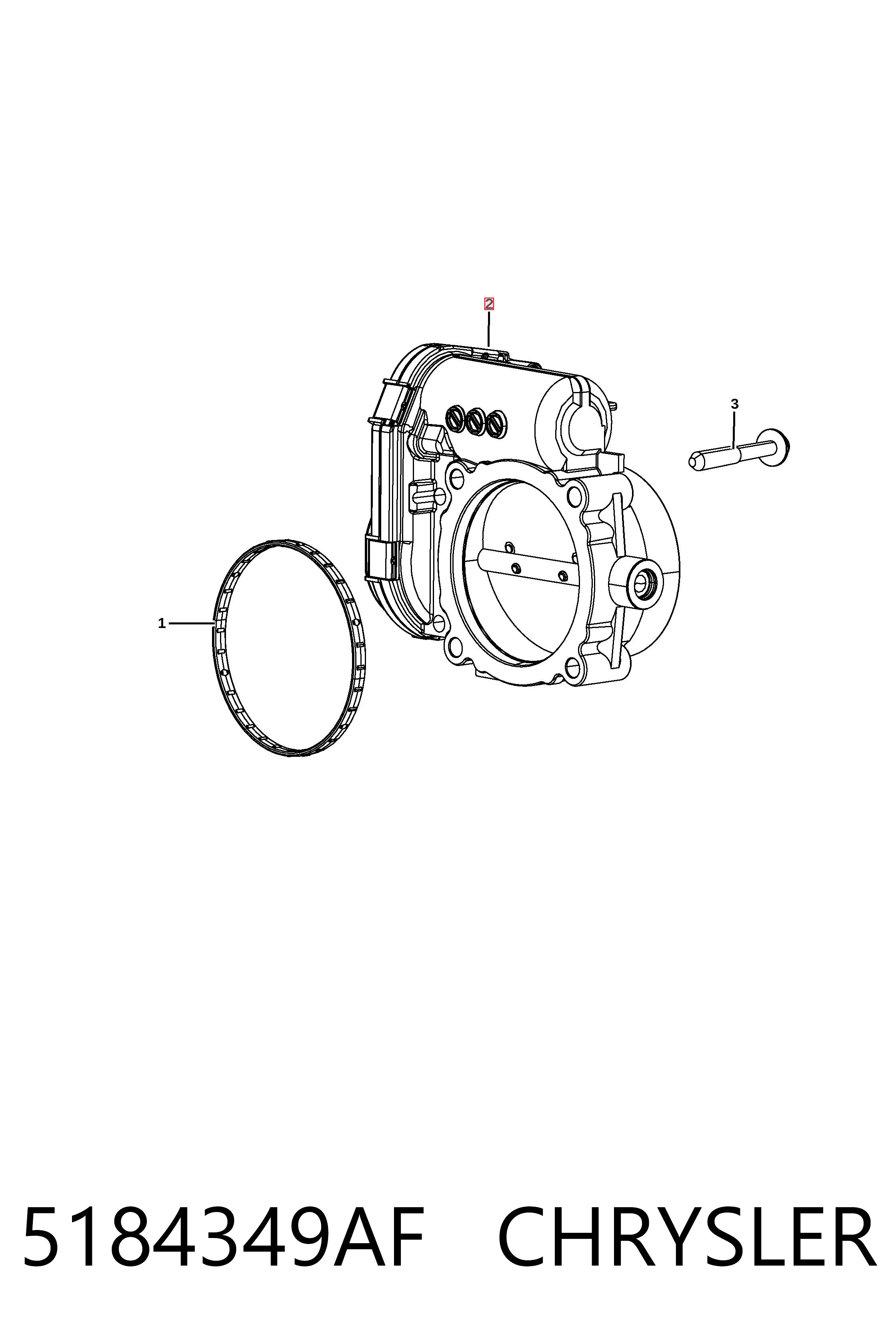 5184349AF Chrysler Дроссельная заслонка