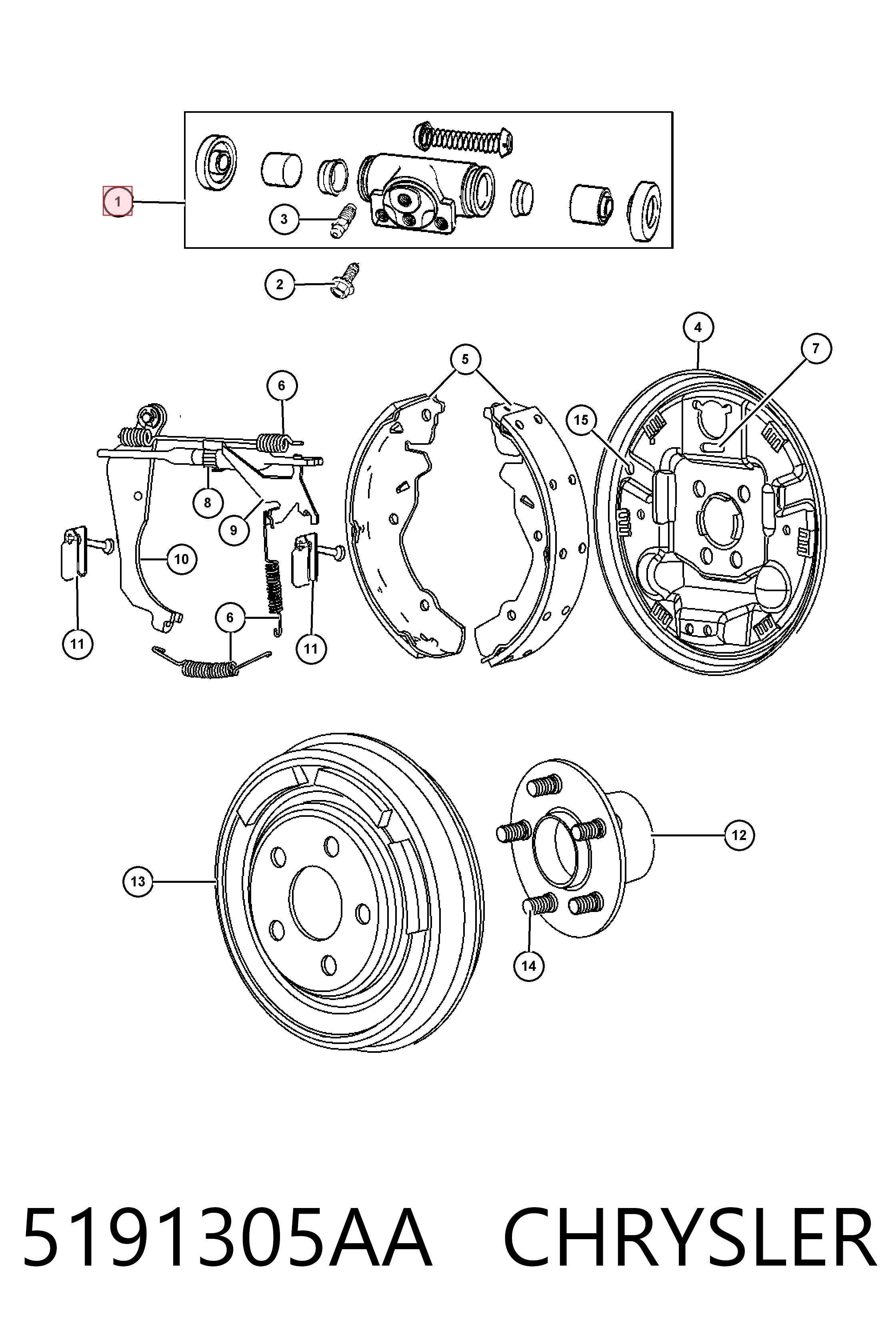 Рабочий тормозной цилиндр General Motors 19287775 цена, от 13.92 USD