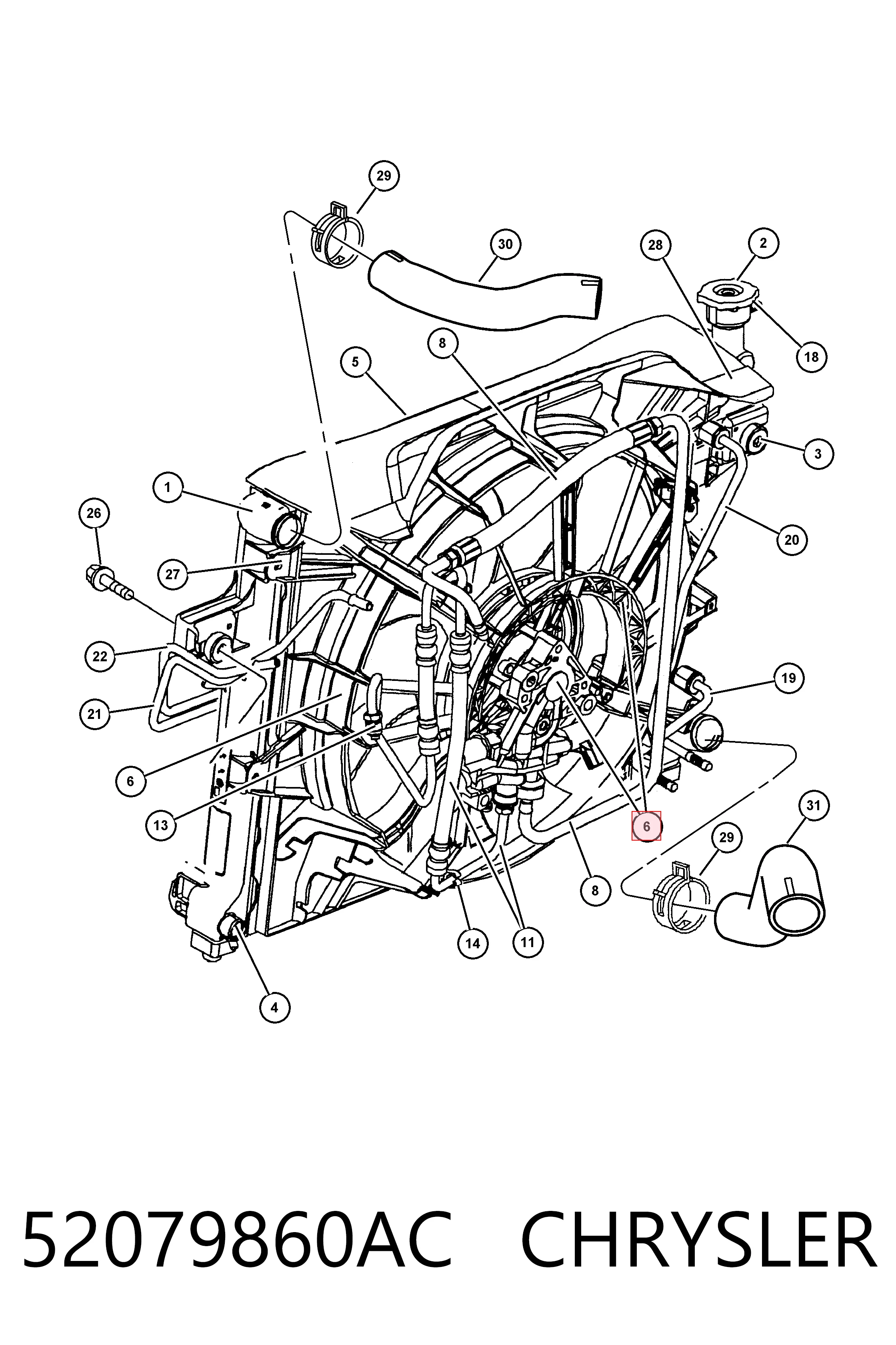 Электровентилятор охлаждения в сборе Fiat/Alfa/Lancia K52079860AA цена, от 271.19 USD