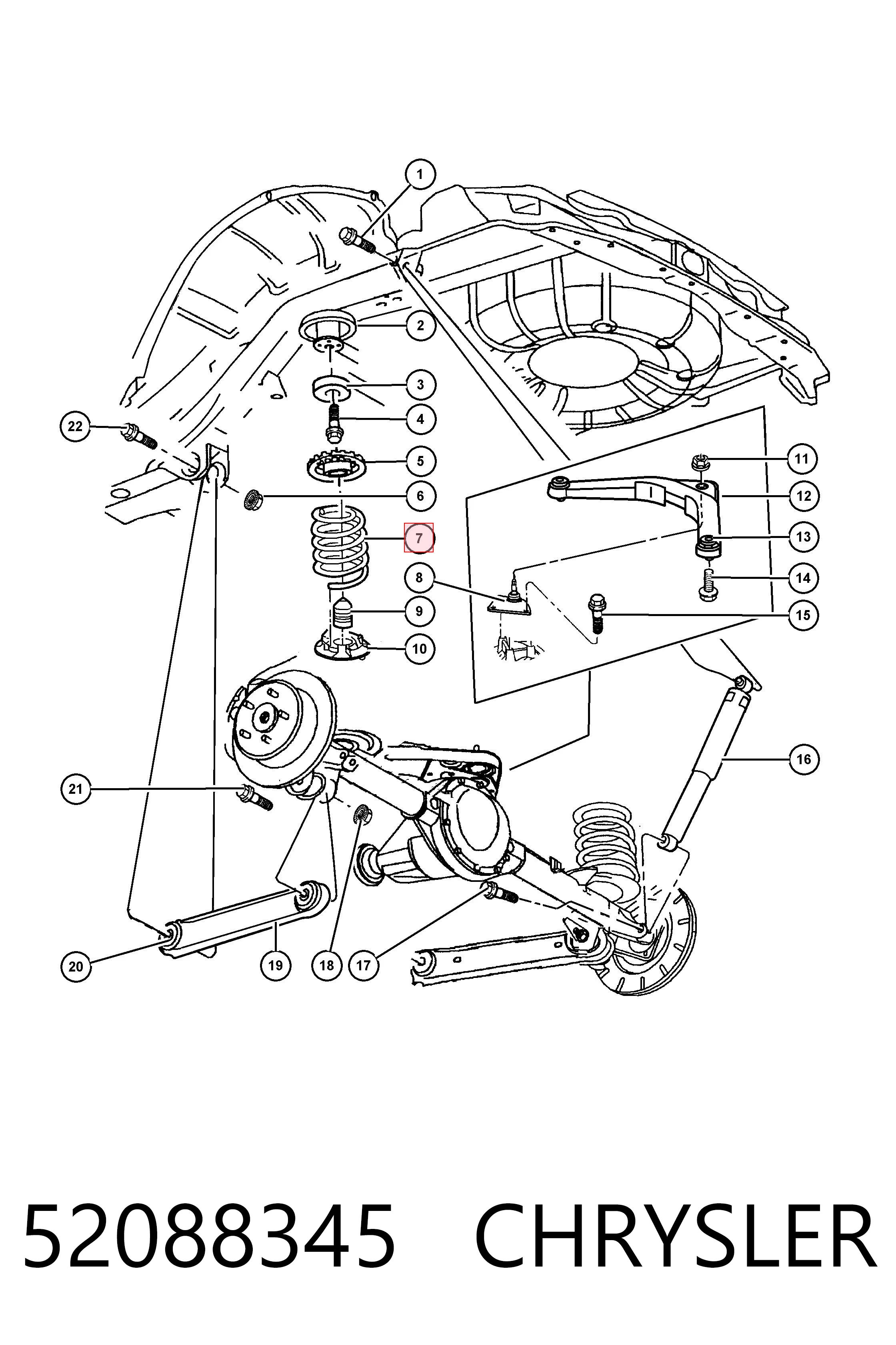 Купить K52088345 Fiat/Alfa/Lancia Пружина подвески