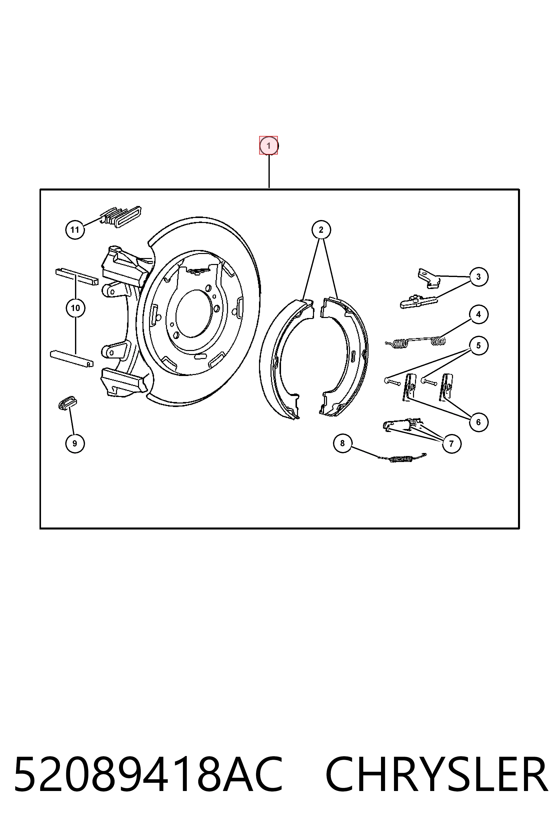 K52089418AC Fiat/Alfa/Lancia Диск опорный заднего тормозного барабана левый