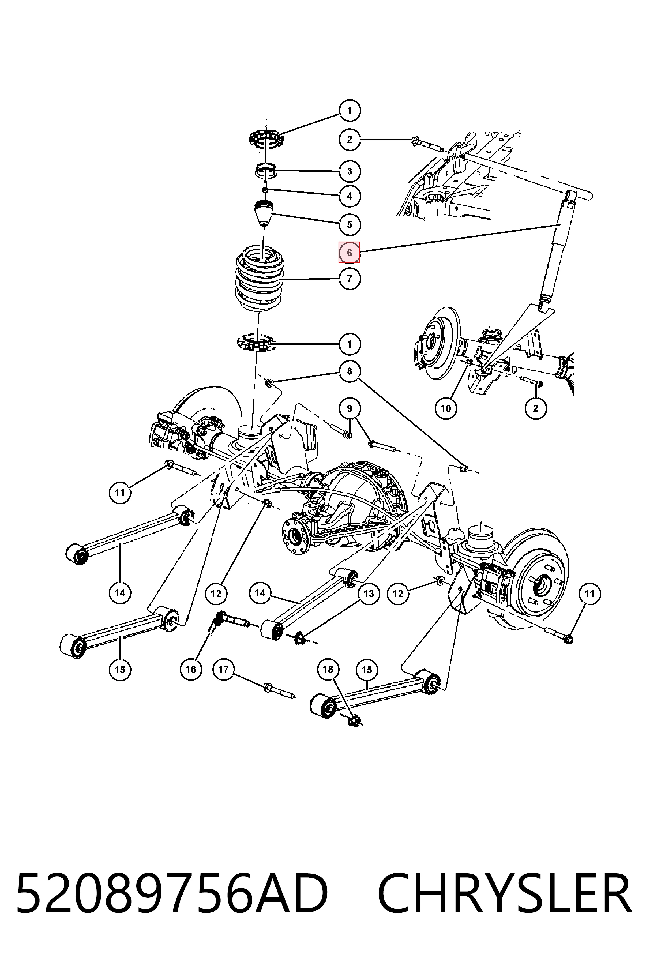 K52089756AI Fiat/Alfa/Lancia Амортизаторы задние