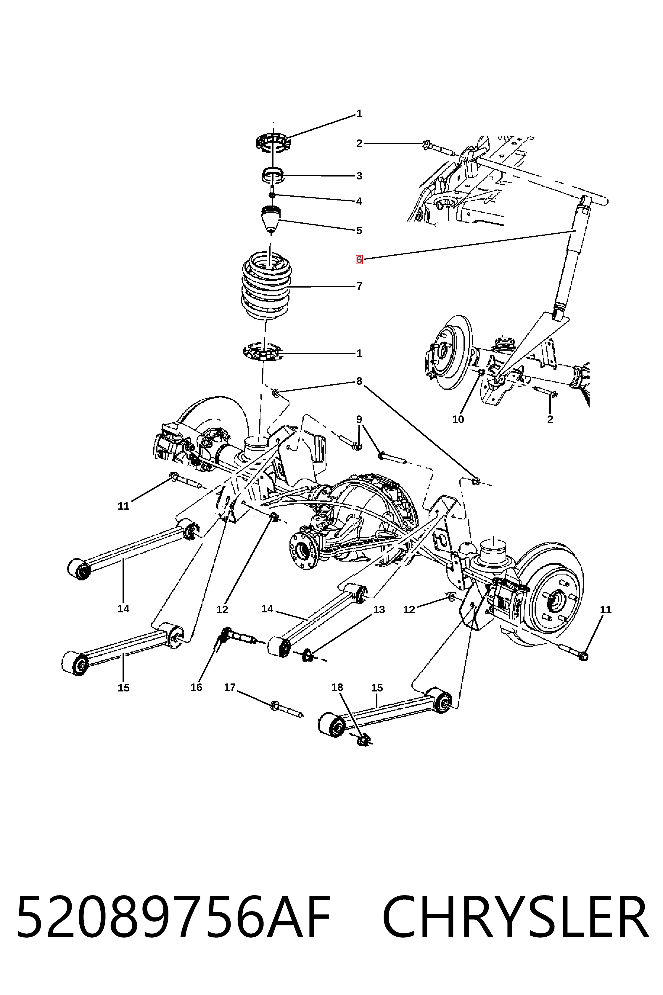 Купить K52089756AI Fiat/Alfa/Lancia Амортизатор задней подвески