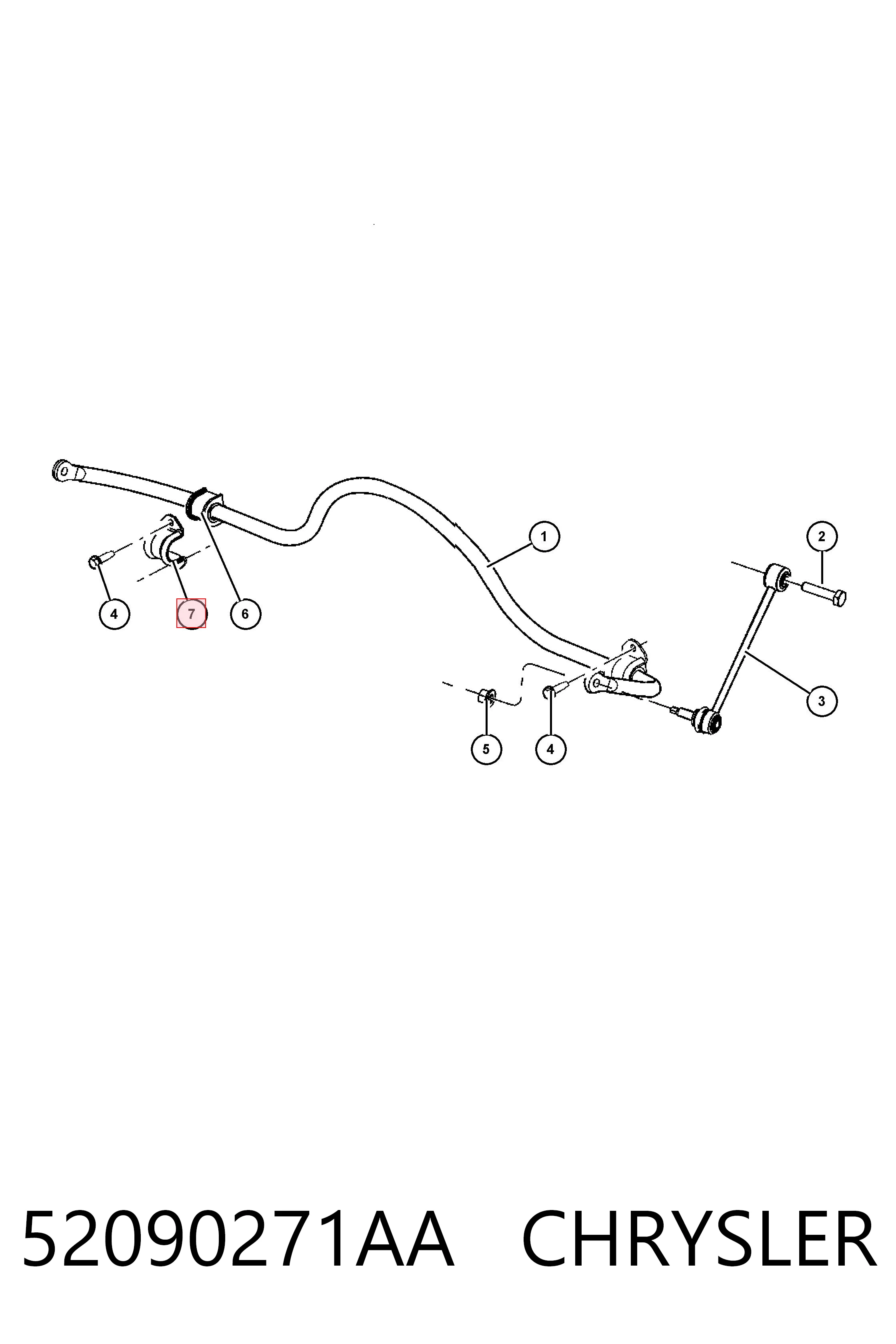 K52089485AE Fiat/Alfa/Lancia Прокладка стабильзатора заднего
