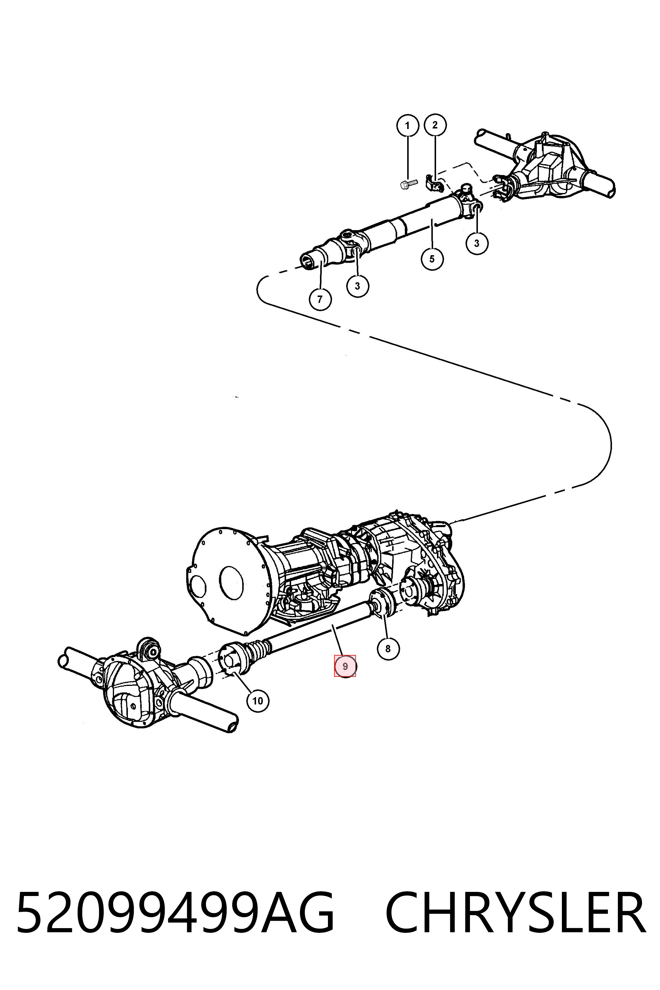 BB3044 Posterparts Передний карданный вал