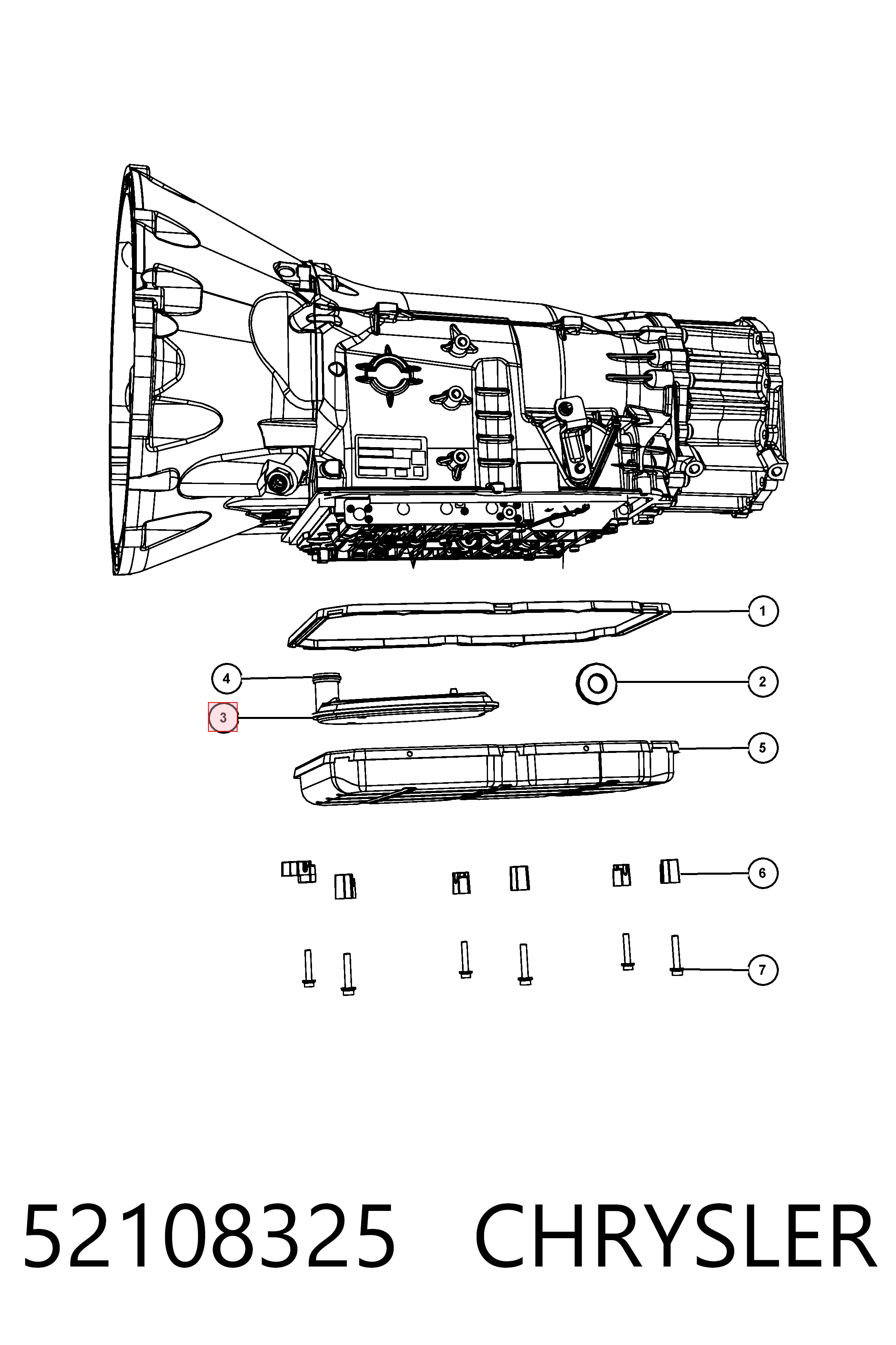 52108325 Chrysler Масляный фильтр АКПП