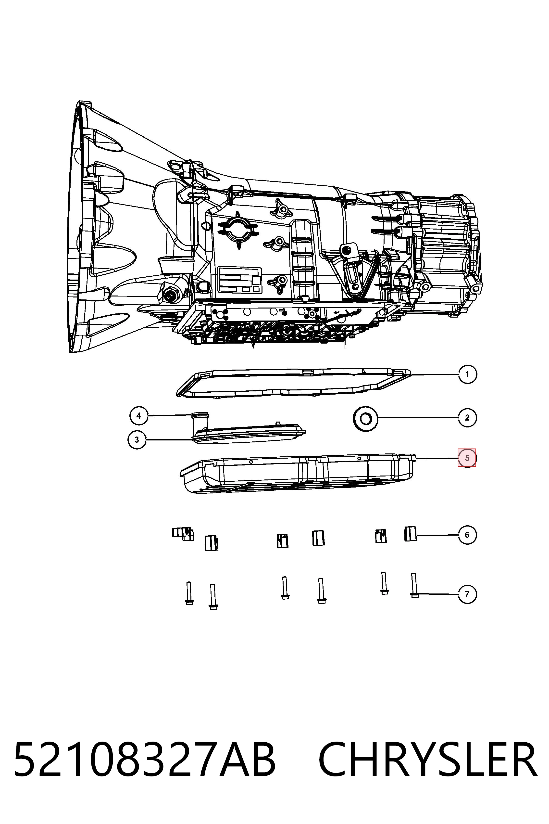 52108327AB Chrysler Поддон АКПП
