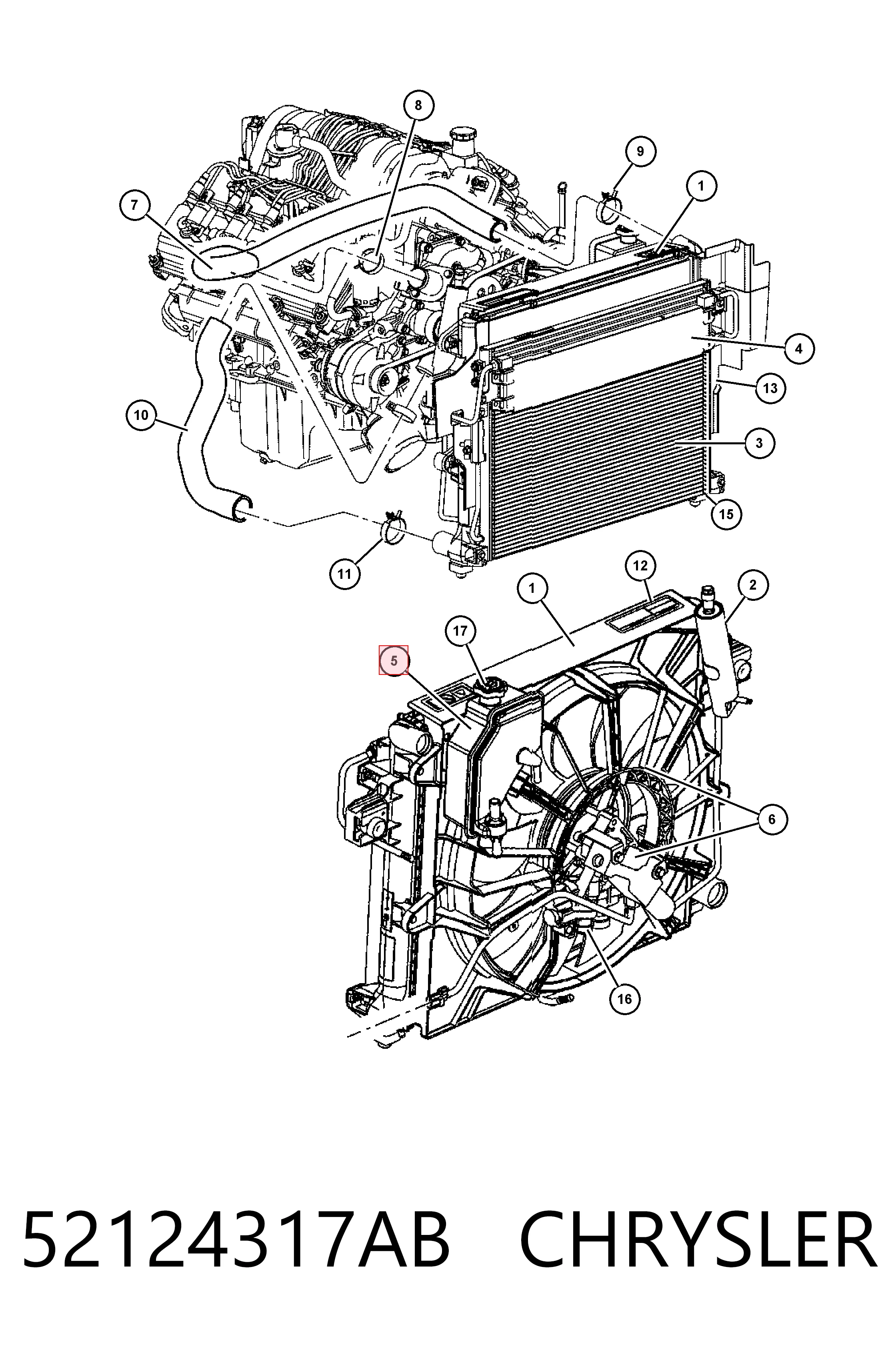52124317AB Chrysler Бак масляный