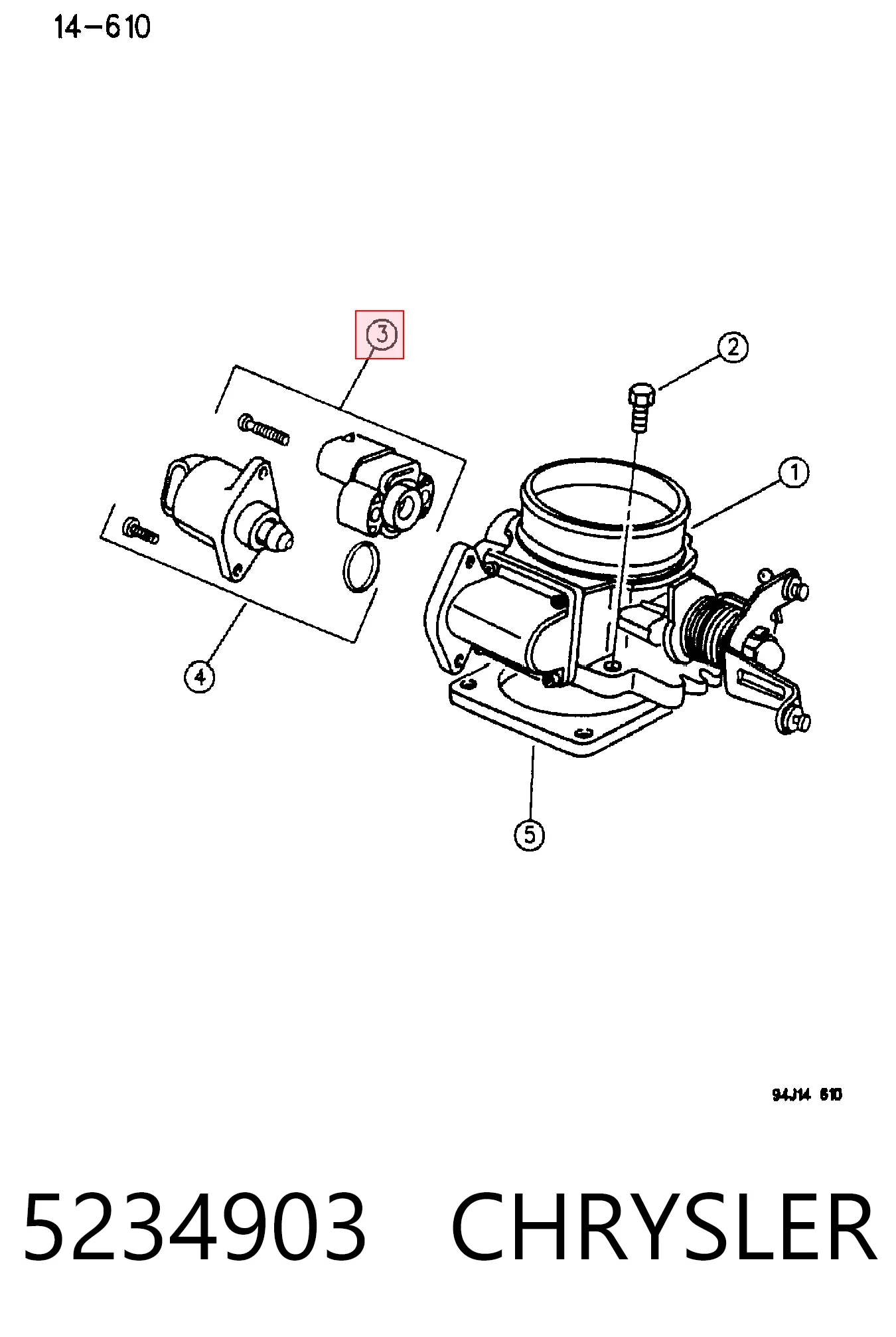 5234903 Chrysler Датчик положения дроссельной заслонки