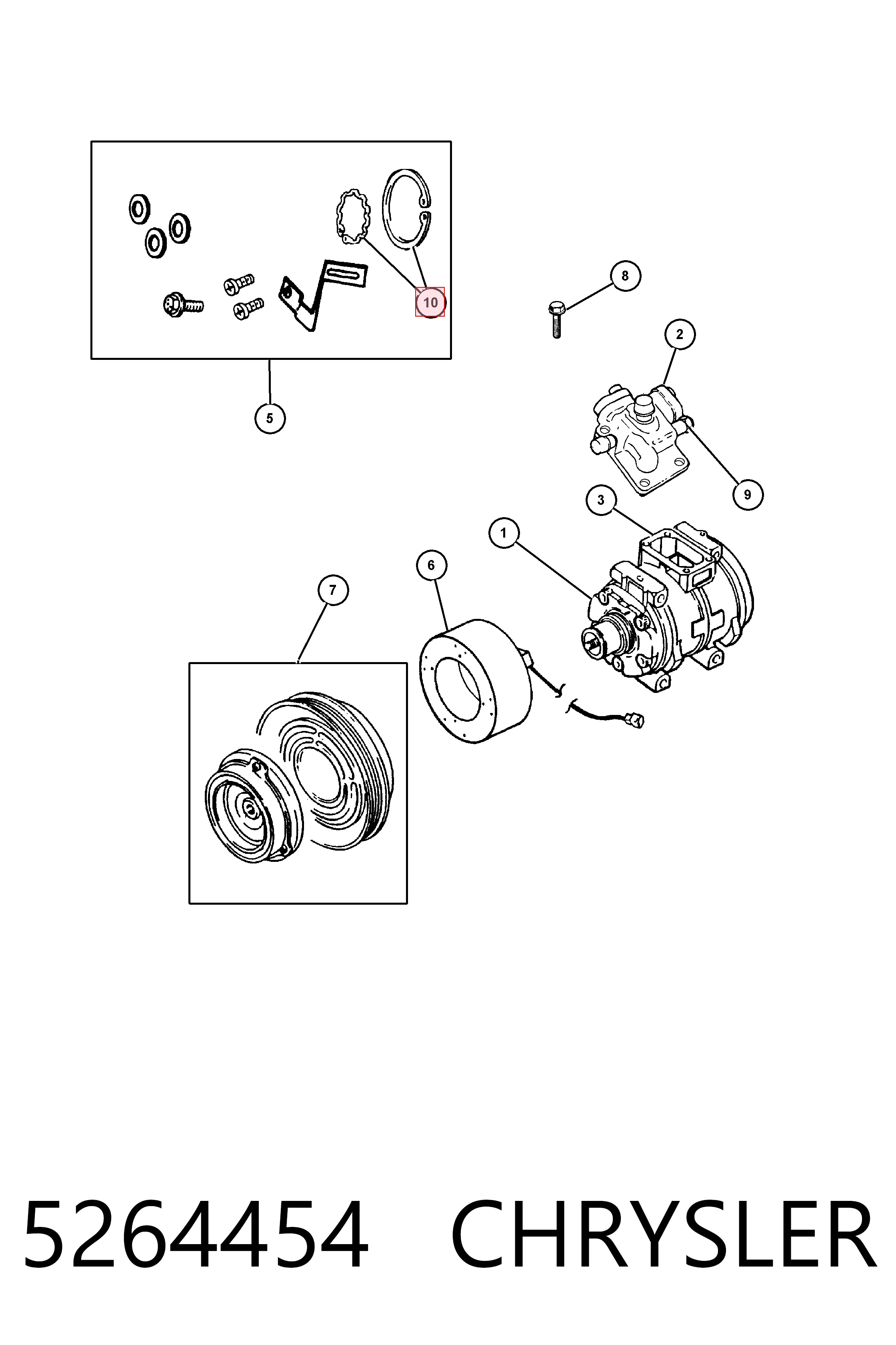 5264454 Chrysler Усилитель тормоза вакуумный
