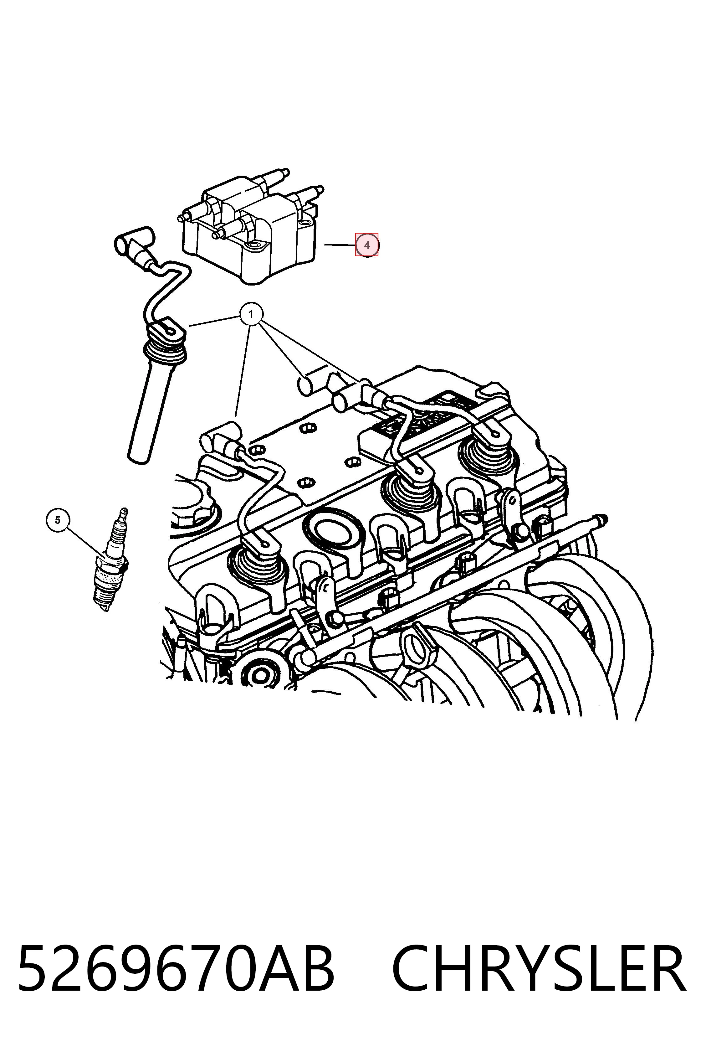 5269670AB Chrysler Катушка зажигания