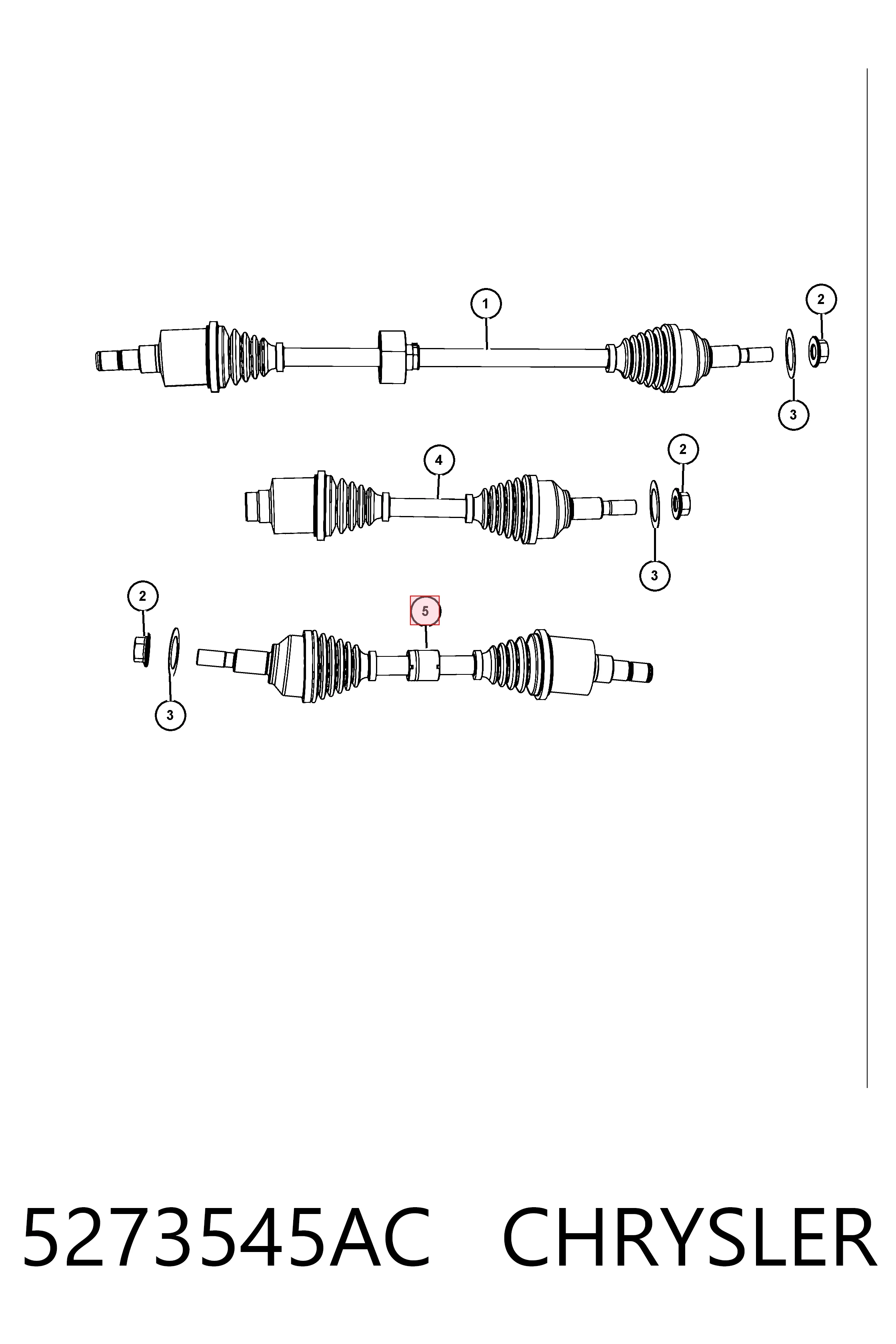 Левая полуось CH0039 DAC