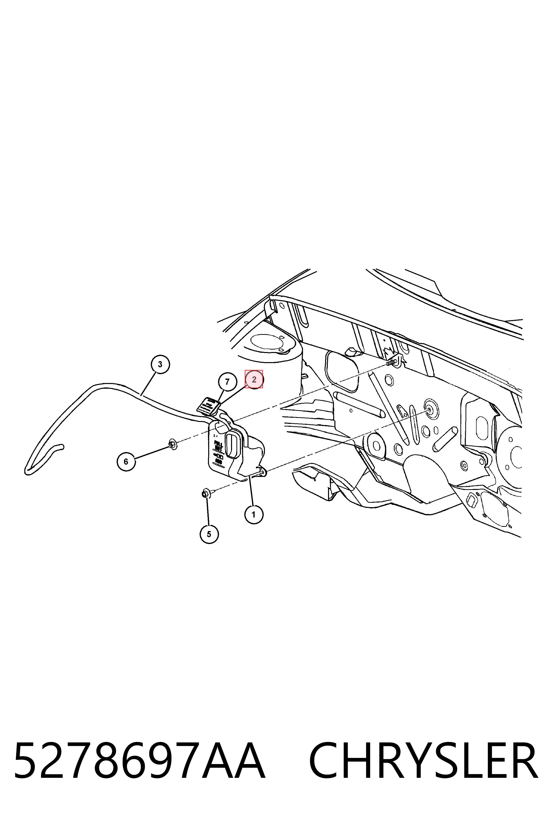 5278697AA Chrysler Крышка бачка радиатора