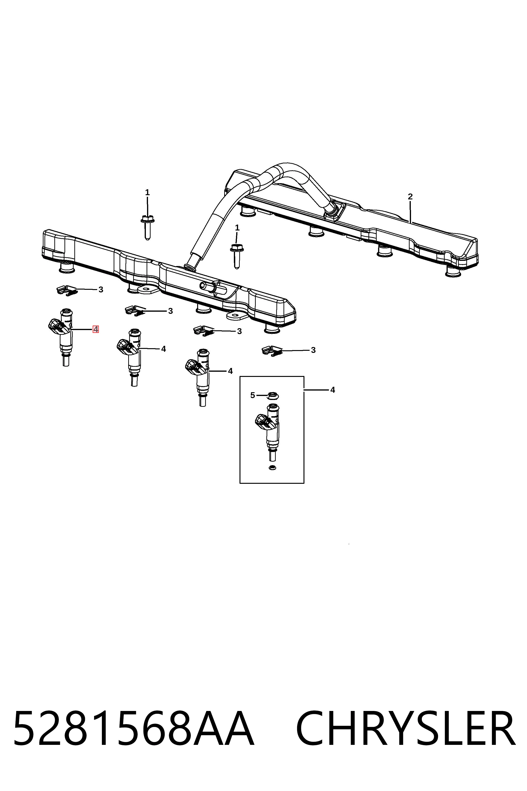 5281568AA Chrysler Топливные форсунки