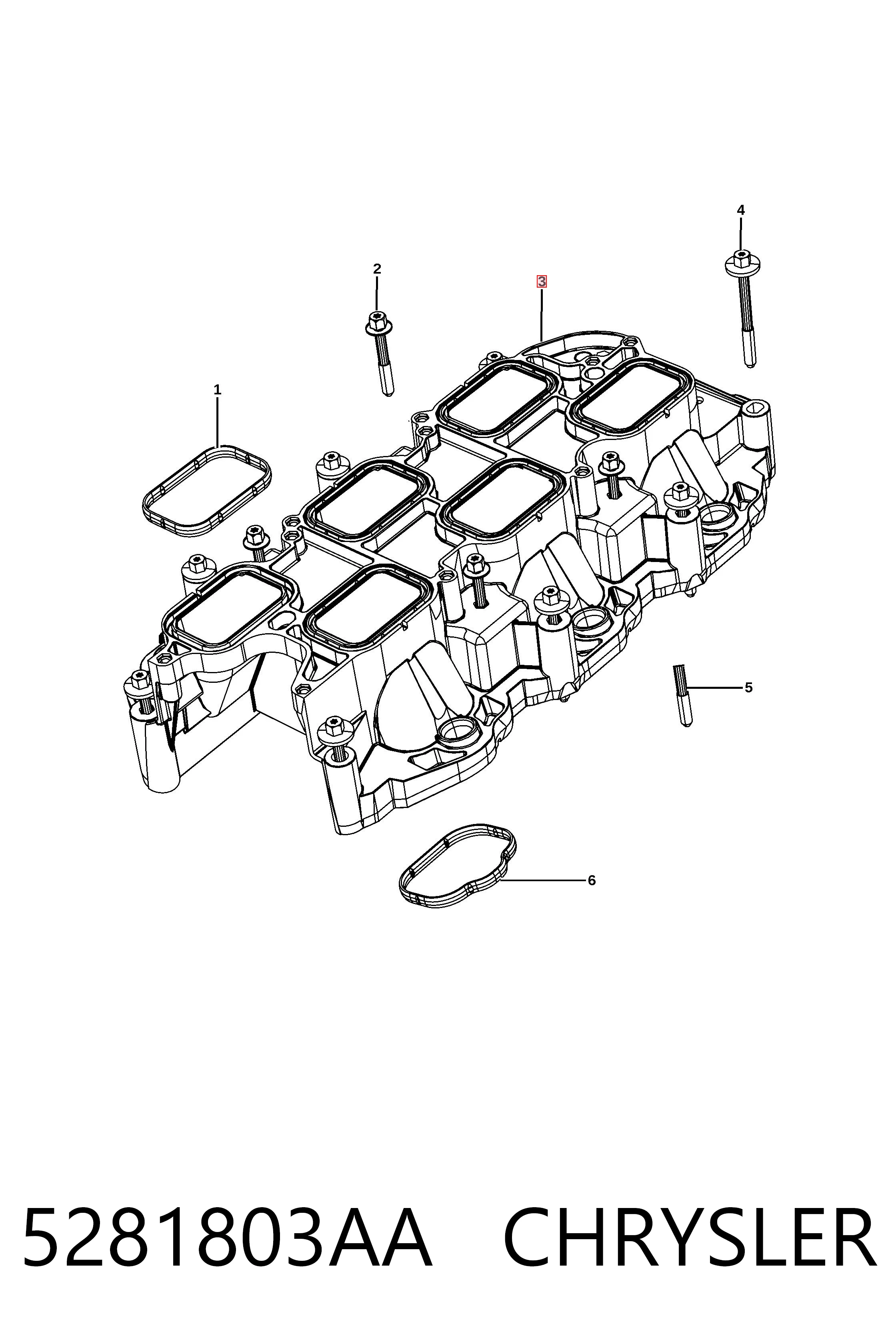 5281803AA Chrysler Коллектор впуск нижний