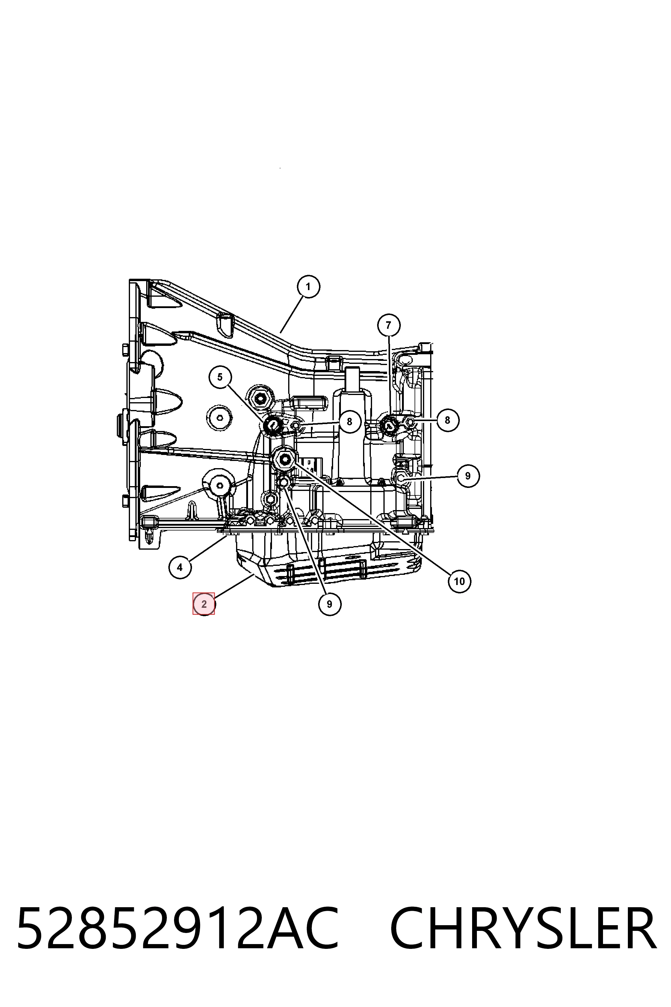 52852912AC Chrysler Поддон АКПП